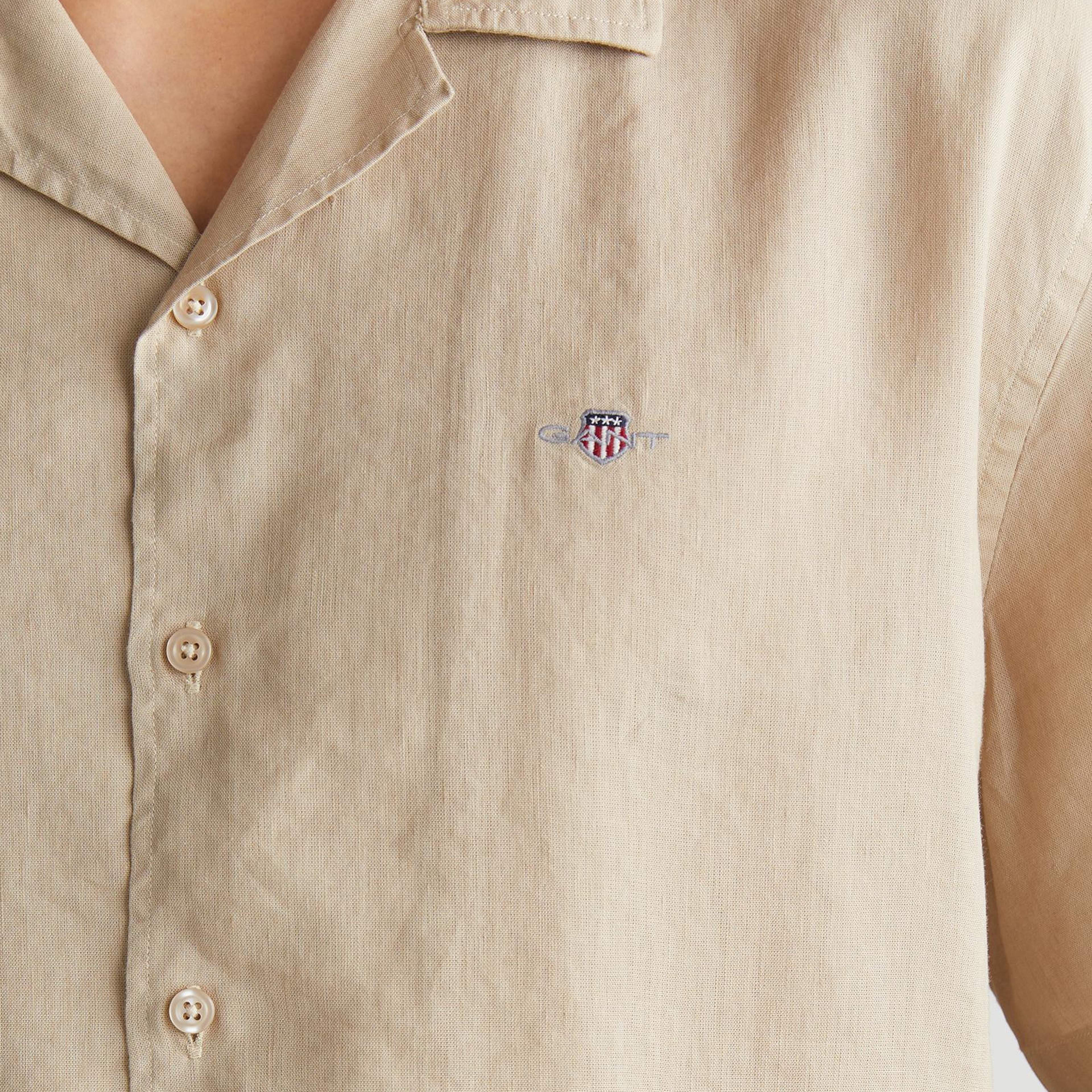 GANT Erkek Bej Kısa Kollu Gömlek