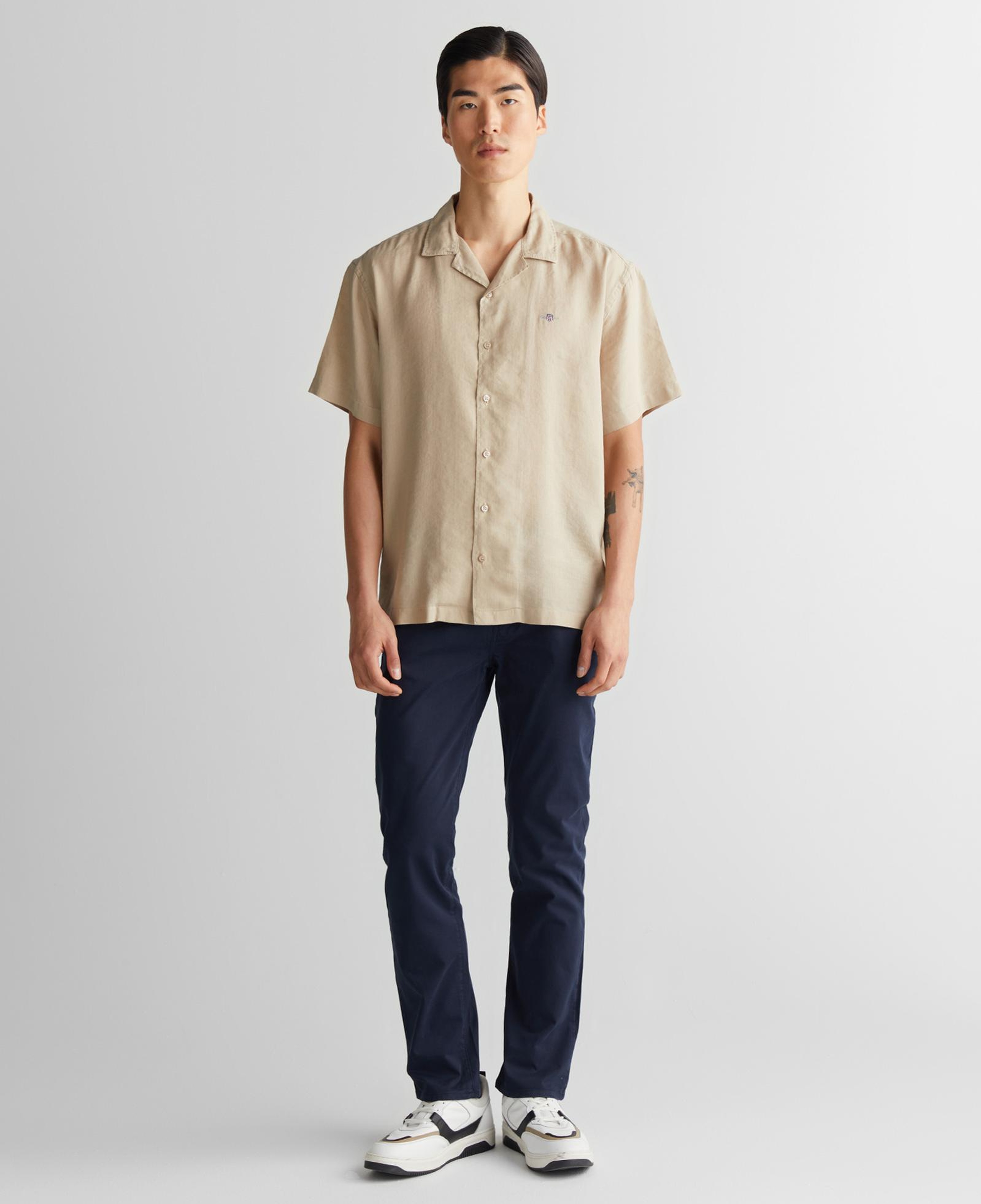 GANT Erkek Bej Kısa Kollu Gömlek