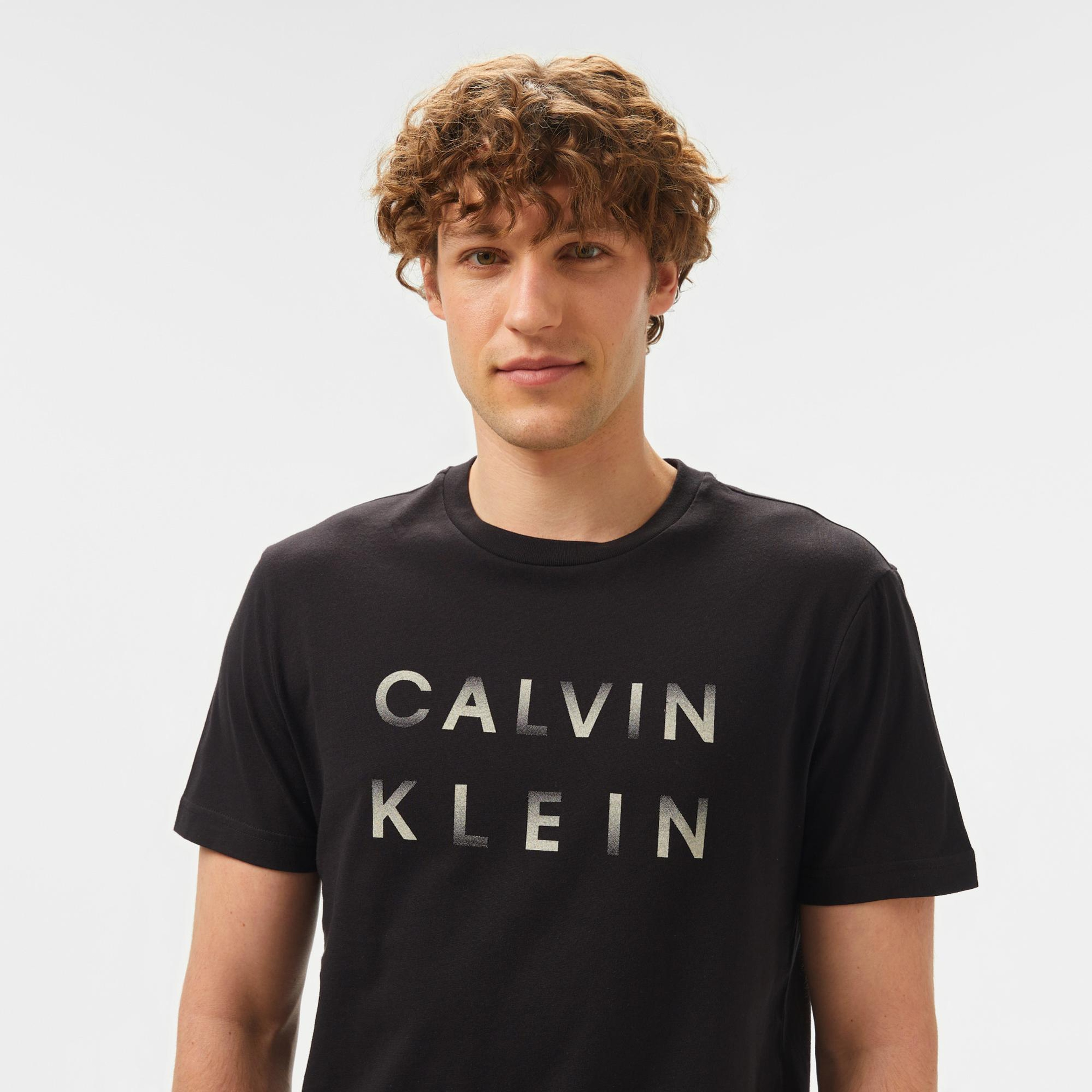 Calvin Klein Logo Erkek Siyah T-Shirt
