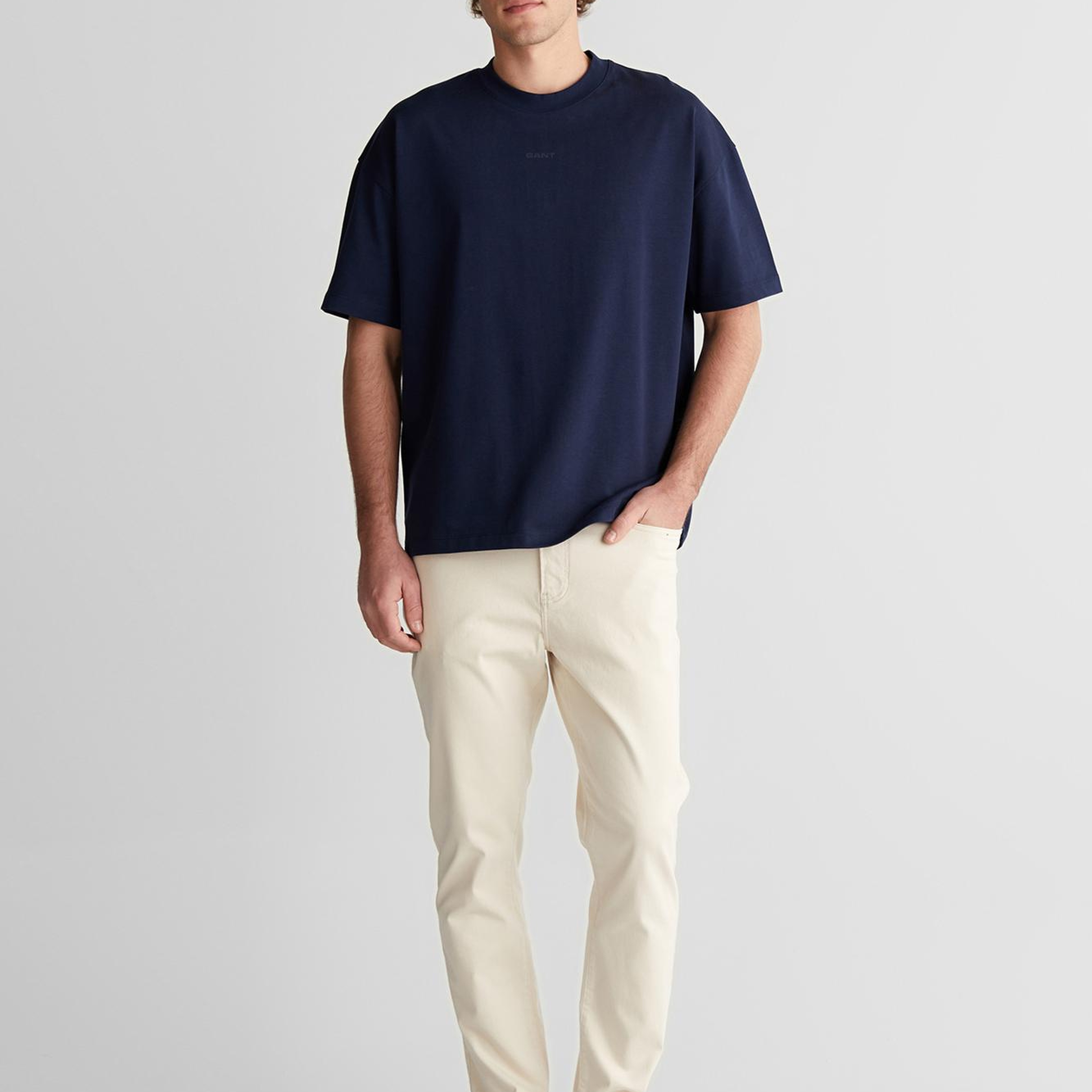 GANT Erkek Lacivert Baskılı Kısa Kollu T-Shirt