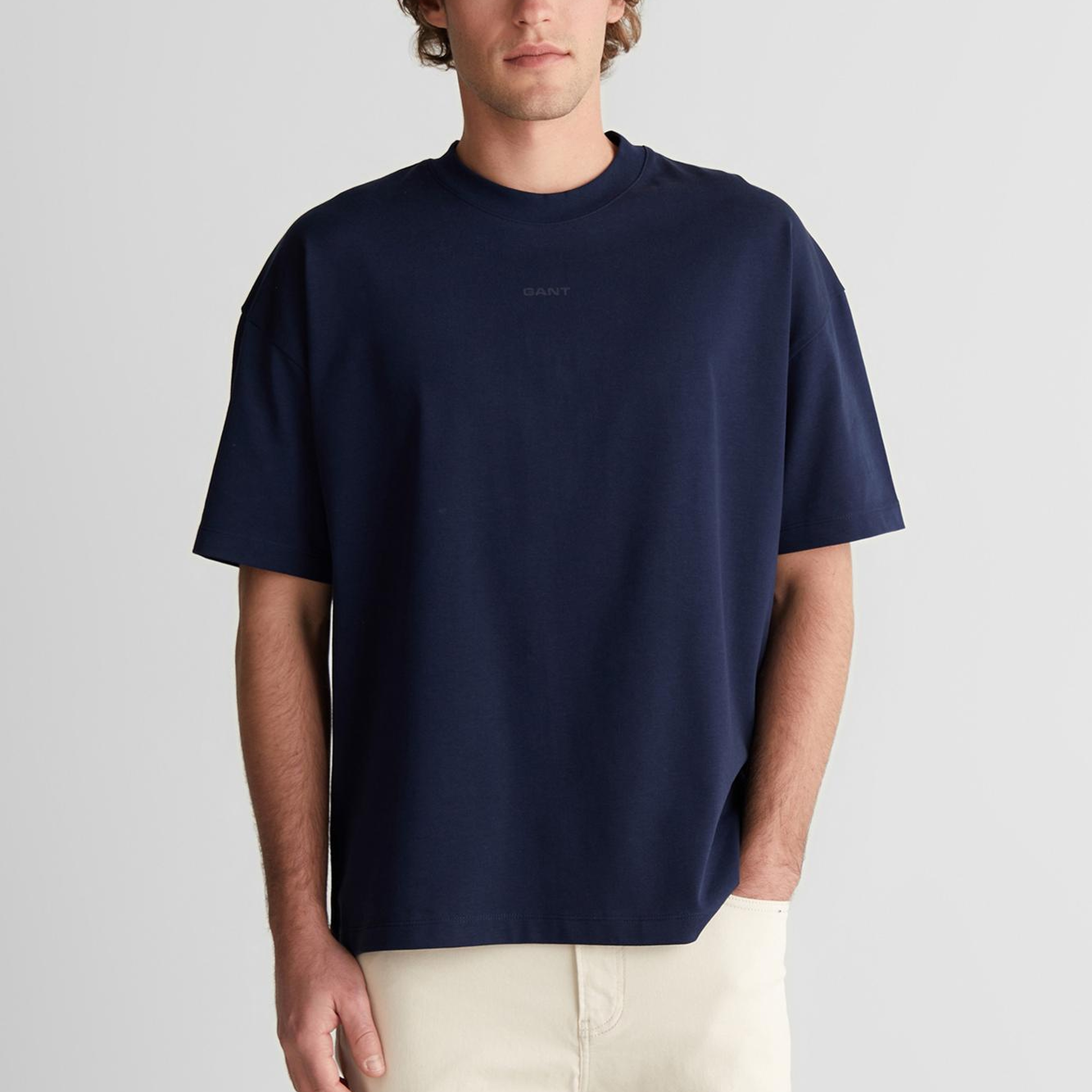 GANT Erkek Lacivert Baskılı Kısa Kollu T-Shirt