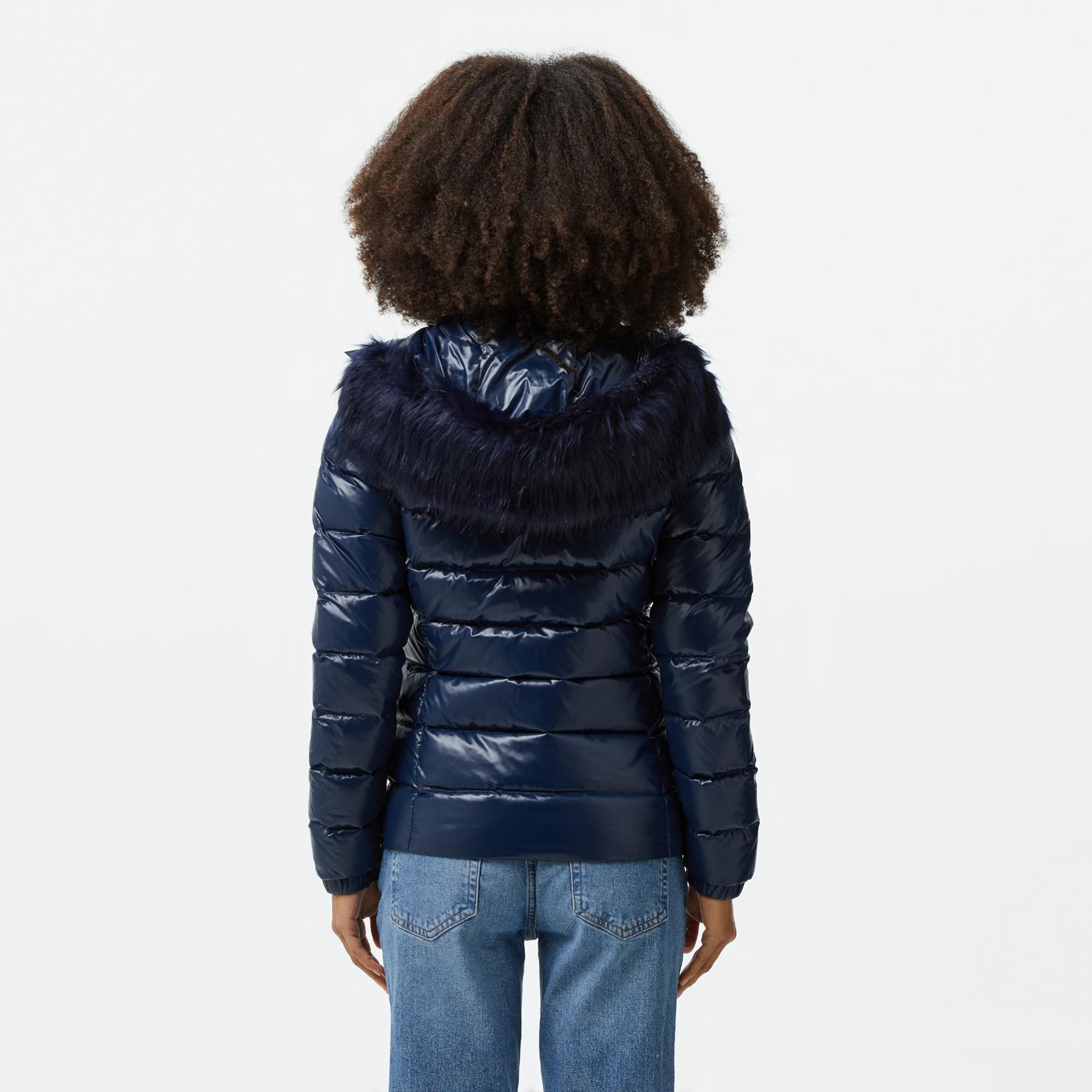 Tommy Hilfiger Jeans Tonal Hooded Down Kadın Lacivert Ceket