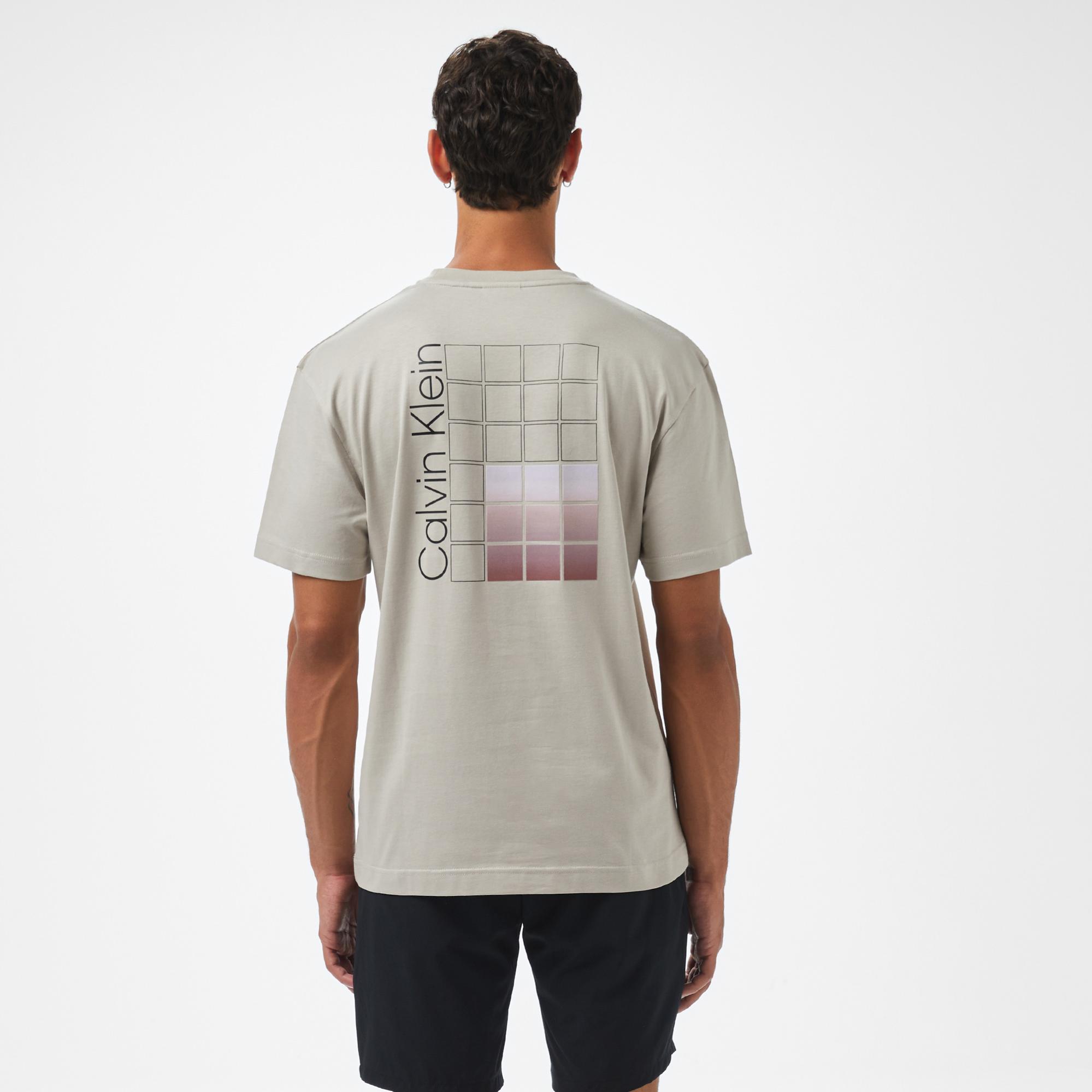 Calvin Klein Ombre Logo Erkek Gri T-Shirt