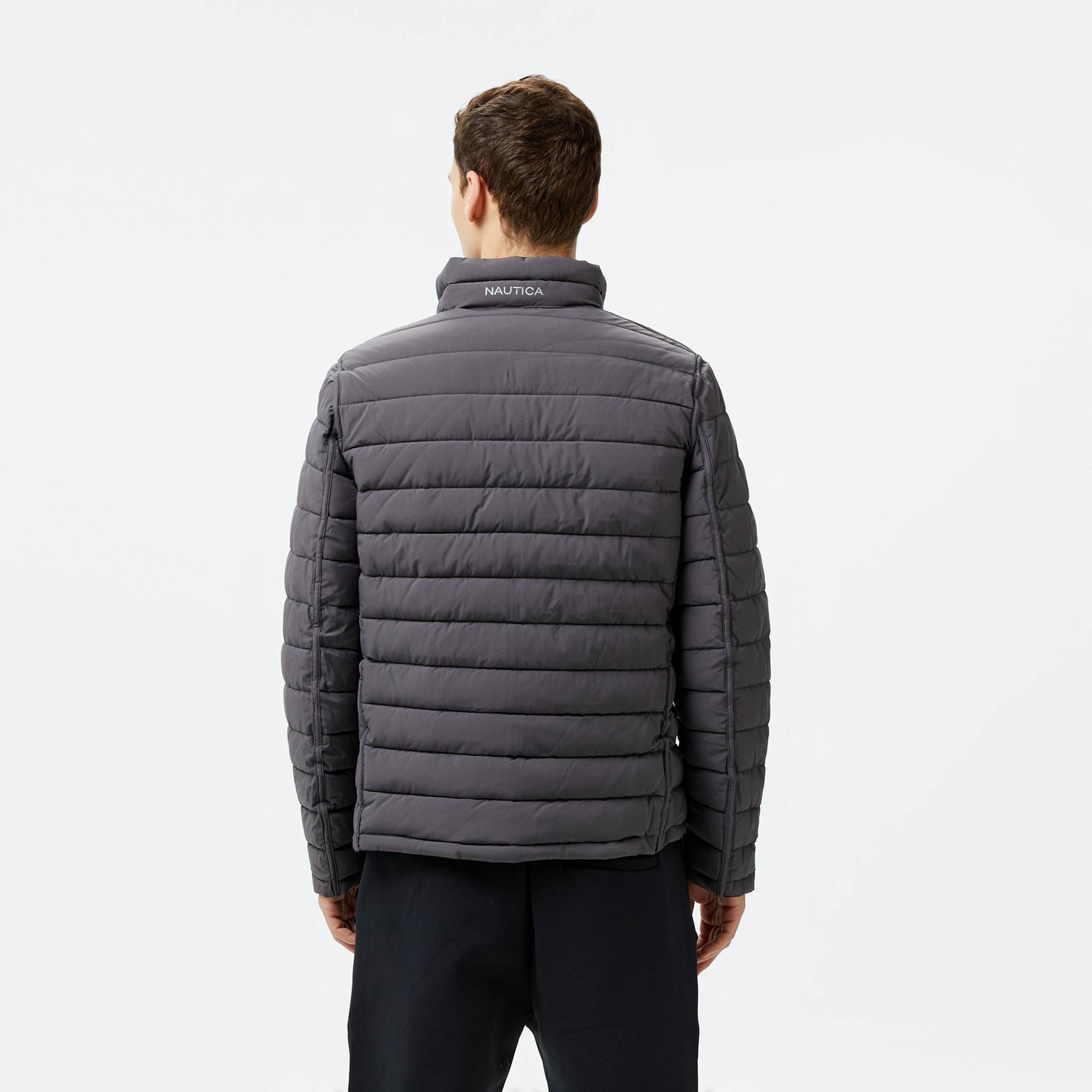 Nautica Erkek Siyah Regular Fit Çift Taraflı Mont