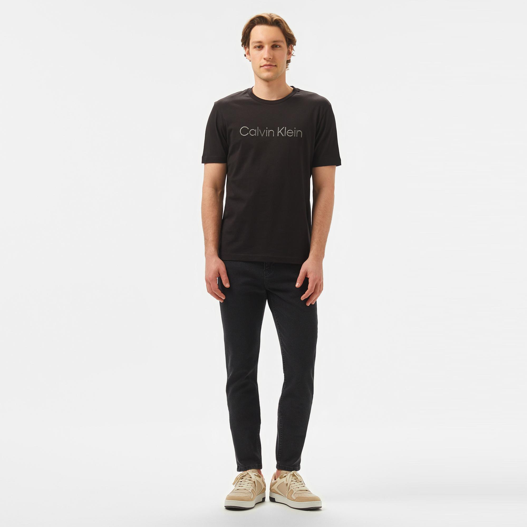 Calvin Klein Logo Erkek Siyah T-Shirt