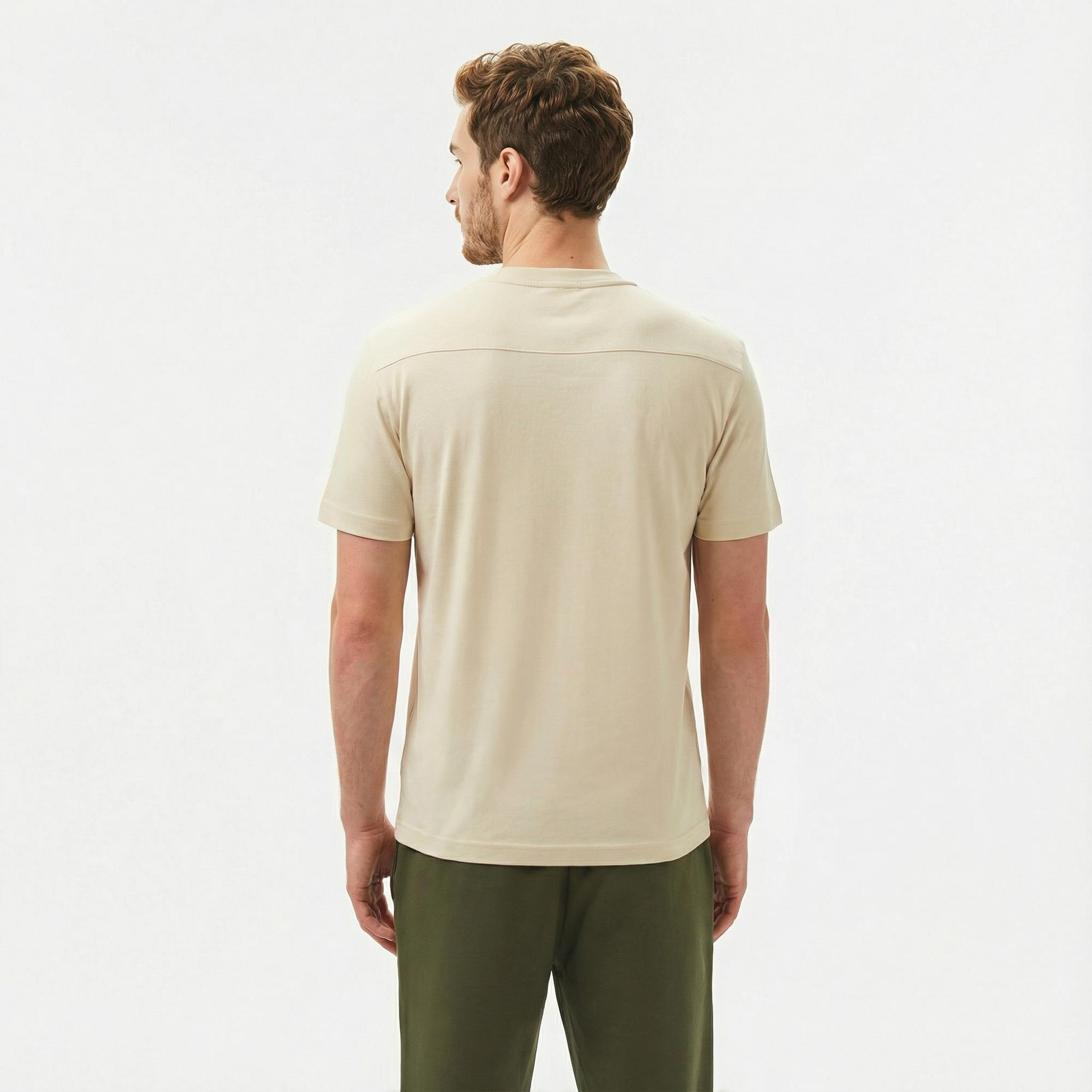 Calvin Klein Erkek Bej T-Shirt