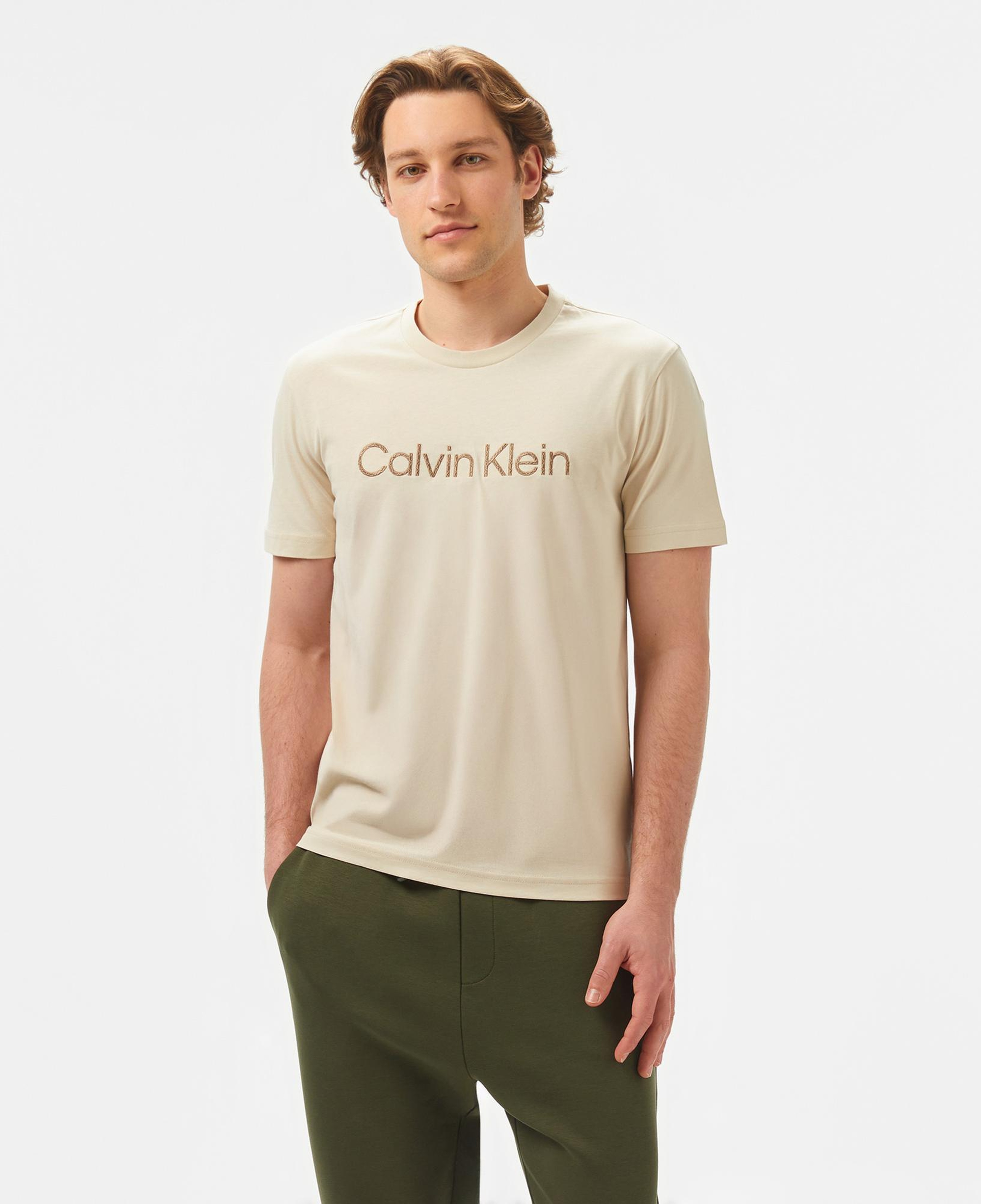 Calvin Klein Erkek Bej T-Shirt