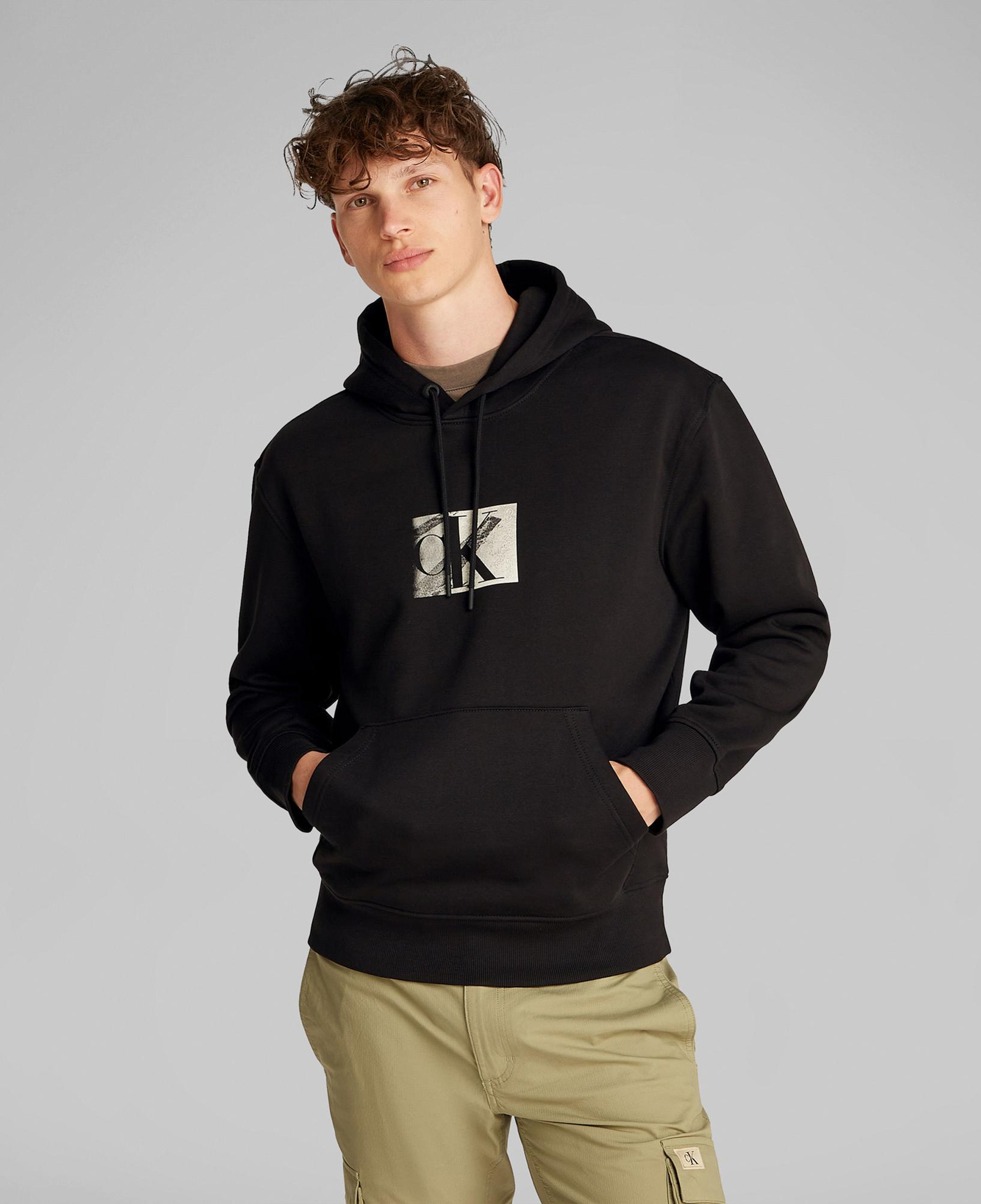Calvin Klein Small Box Erkek Siyah Sweatshirt