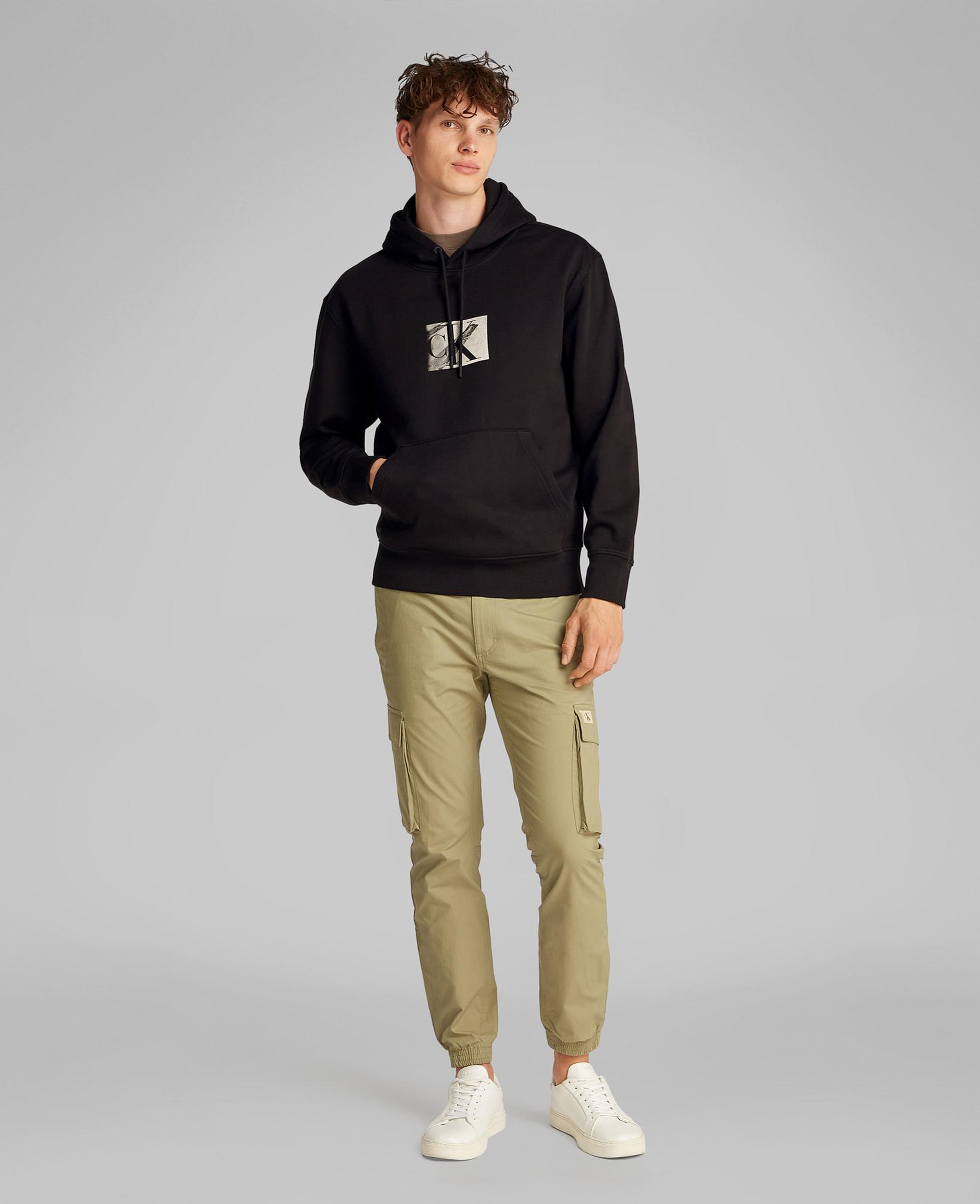 Calvin Klein Small Box Erkek Siyah Sweatshirt