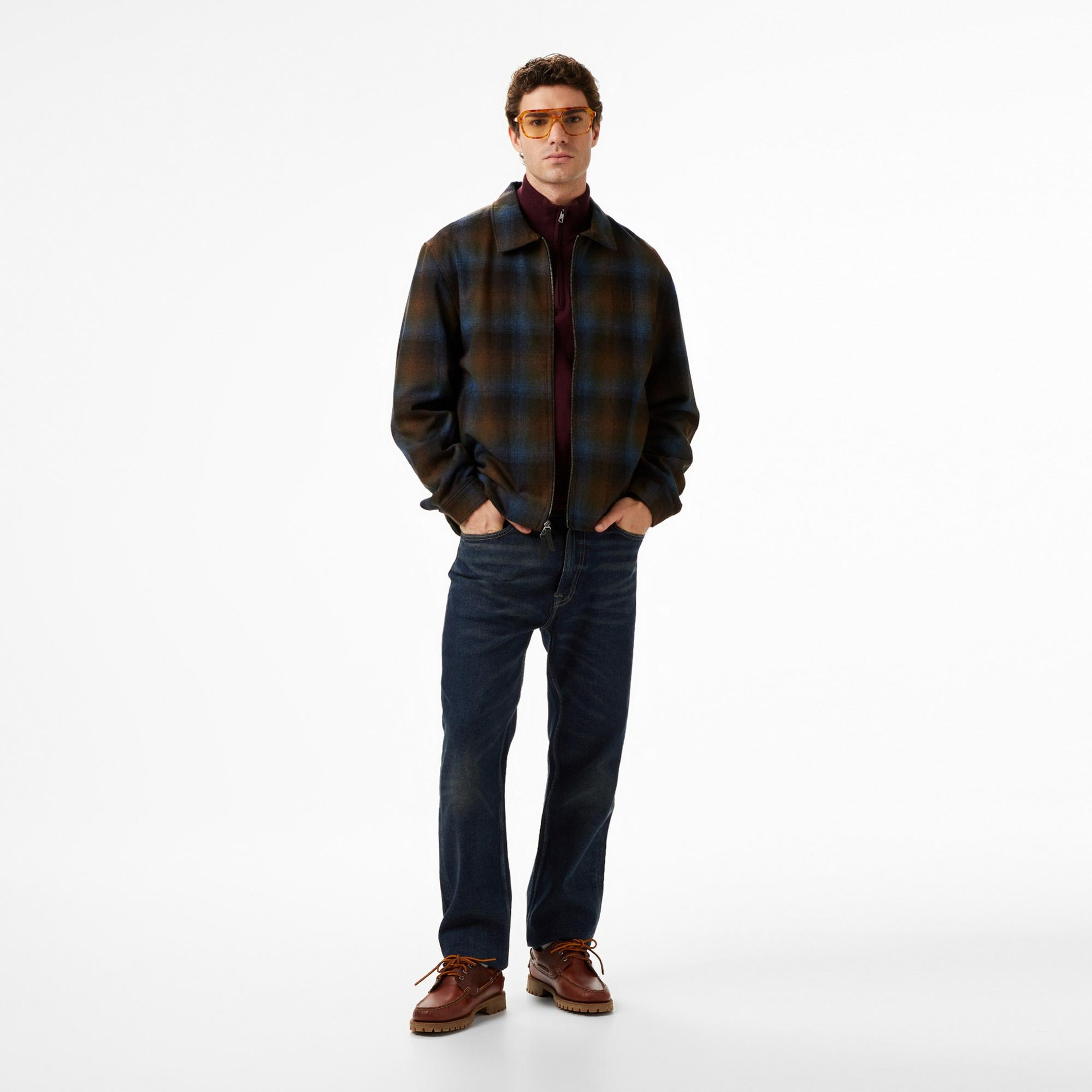 Calvin Klein Wool Flannel Erkek Kahverengi Ceket