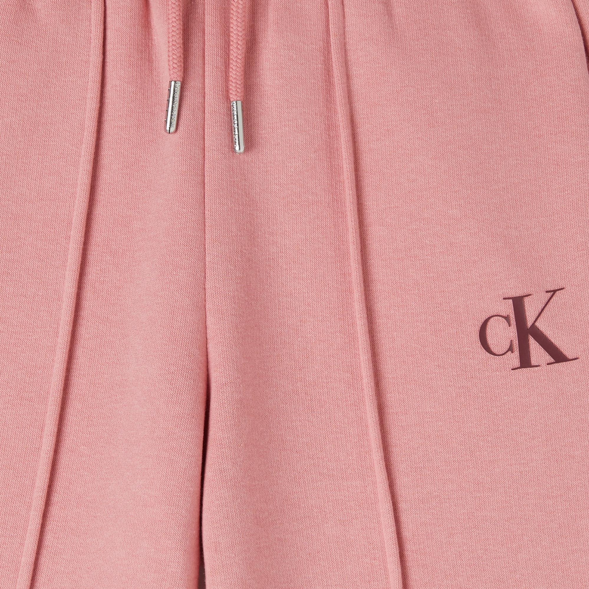 Calvin Klein Logo Fleece Jogger Çocuk Pembe Eşofman Altı