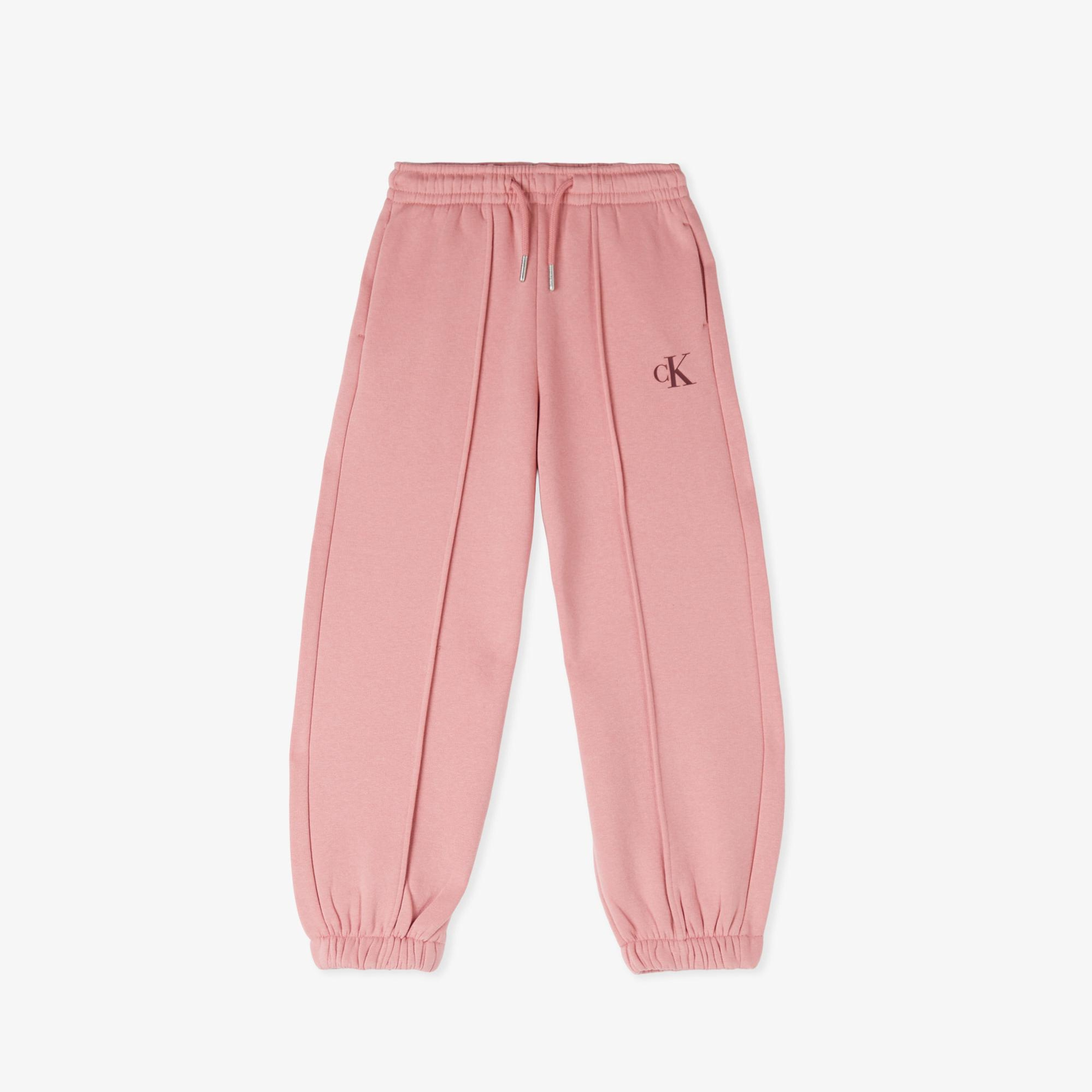 Calvin Klein Logo Fleece Jogger Çocuk Pembe Eşofman Altı