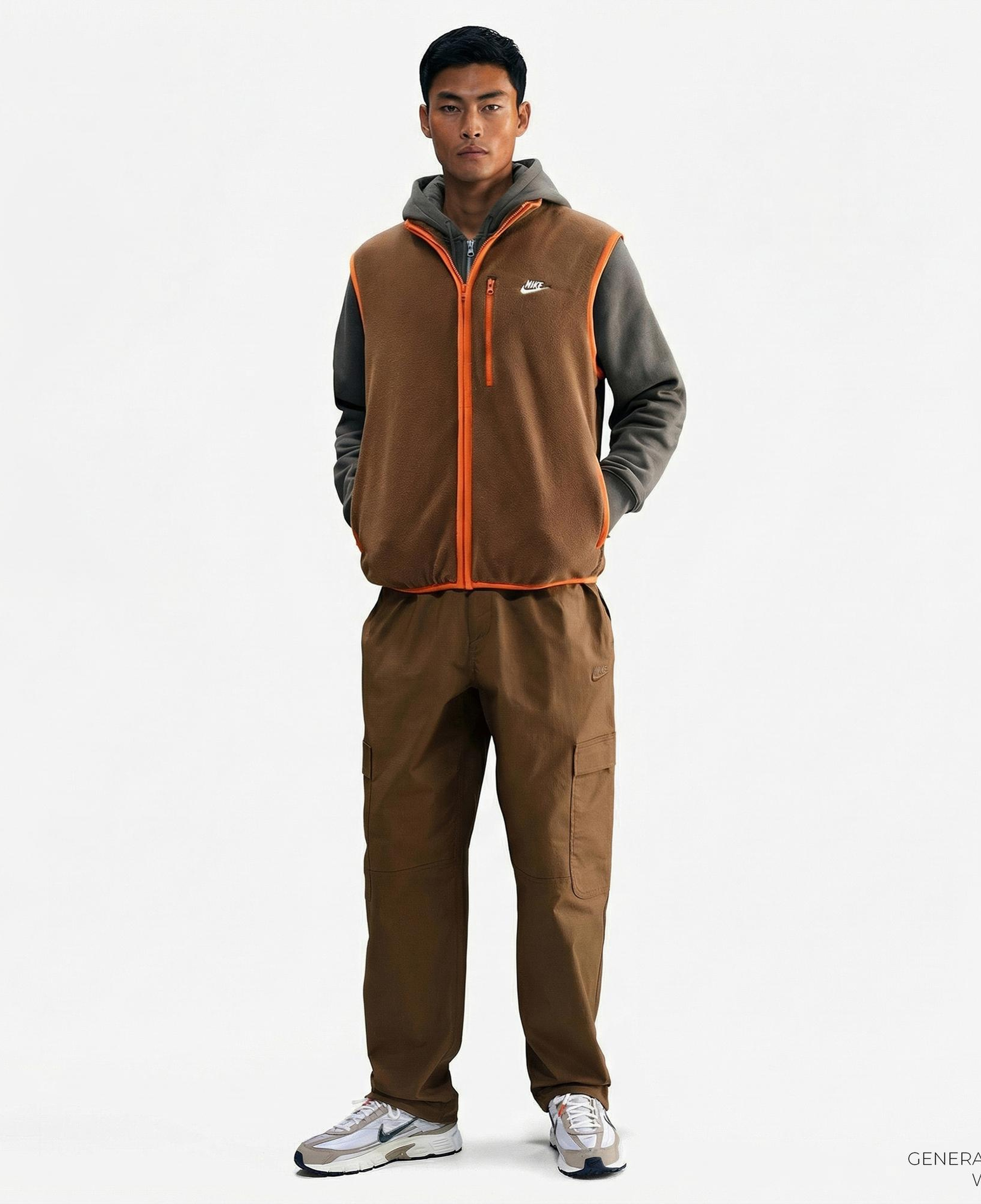 Nike Sportswear Club Winterized Erkek Kahverengi Yelek