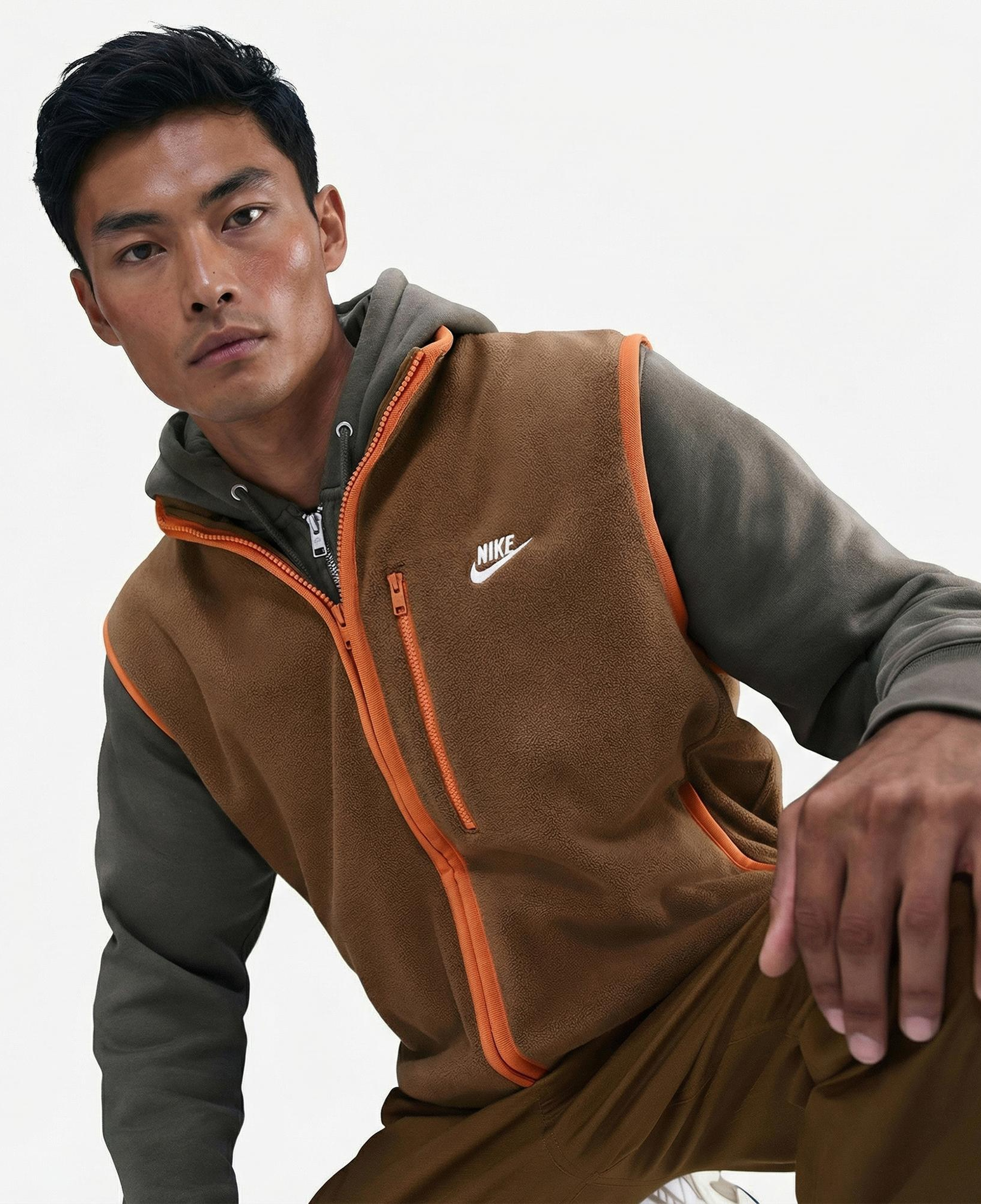Nike Sportswear Club Winterized Erkek Kahverengi Yelek