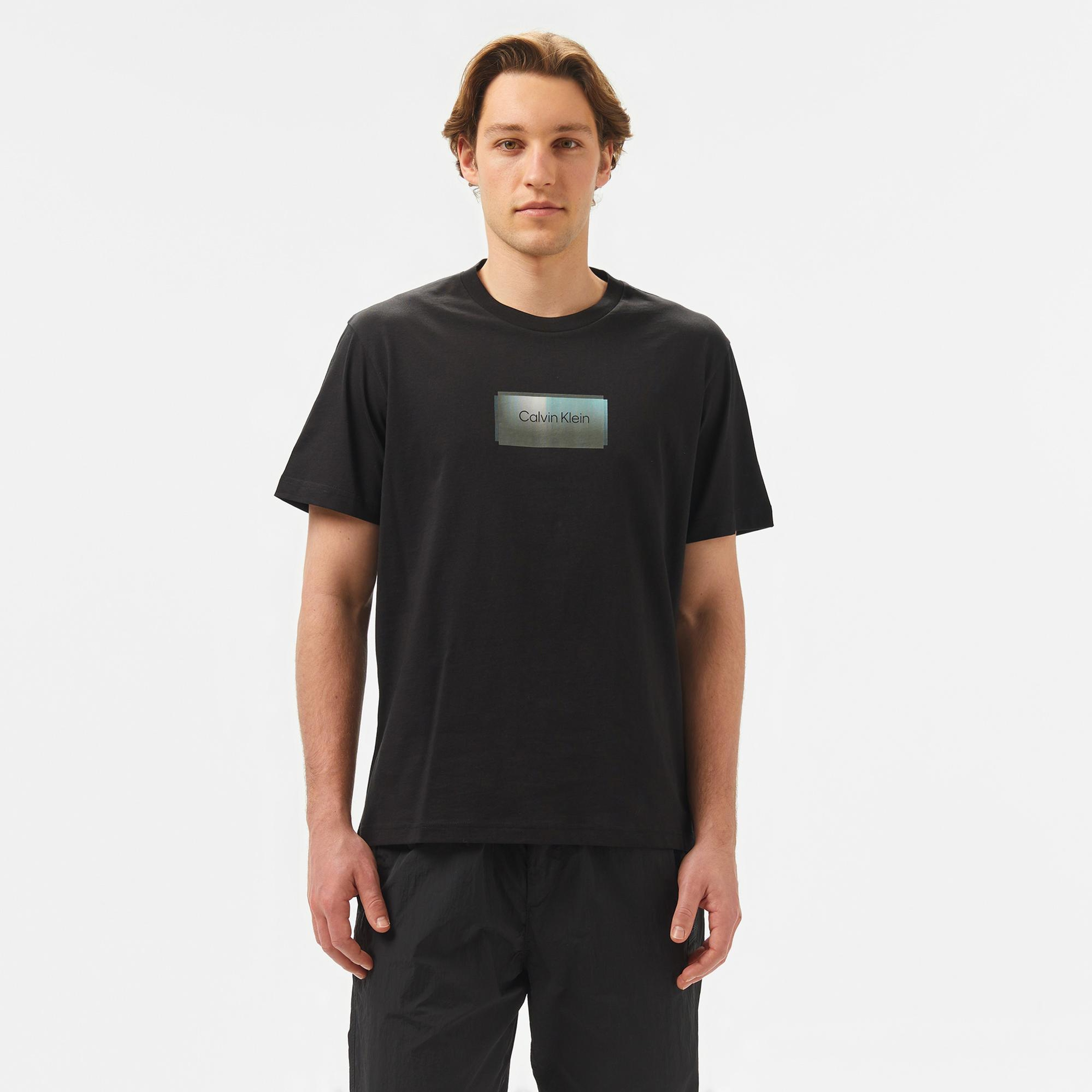 Calvin Klein Logo Erkek Siyah T-Shirt