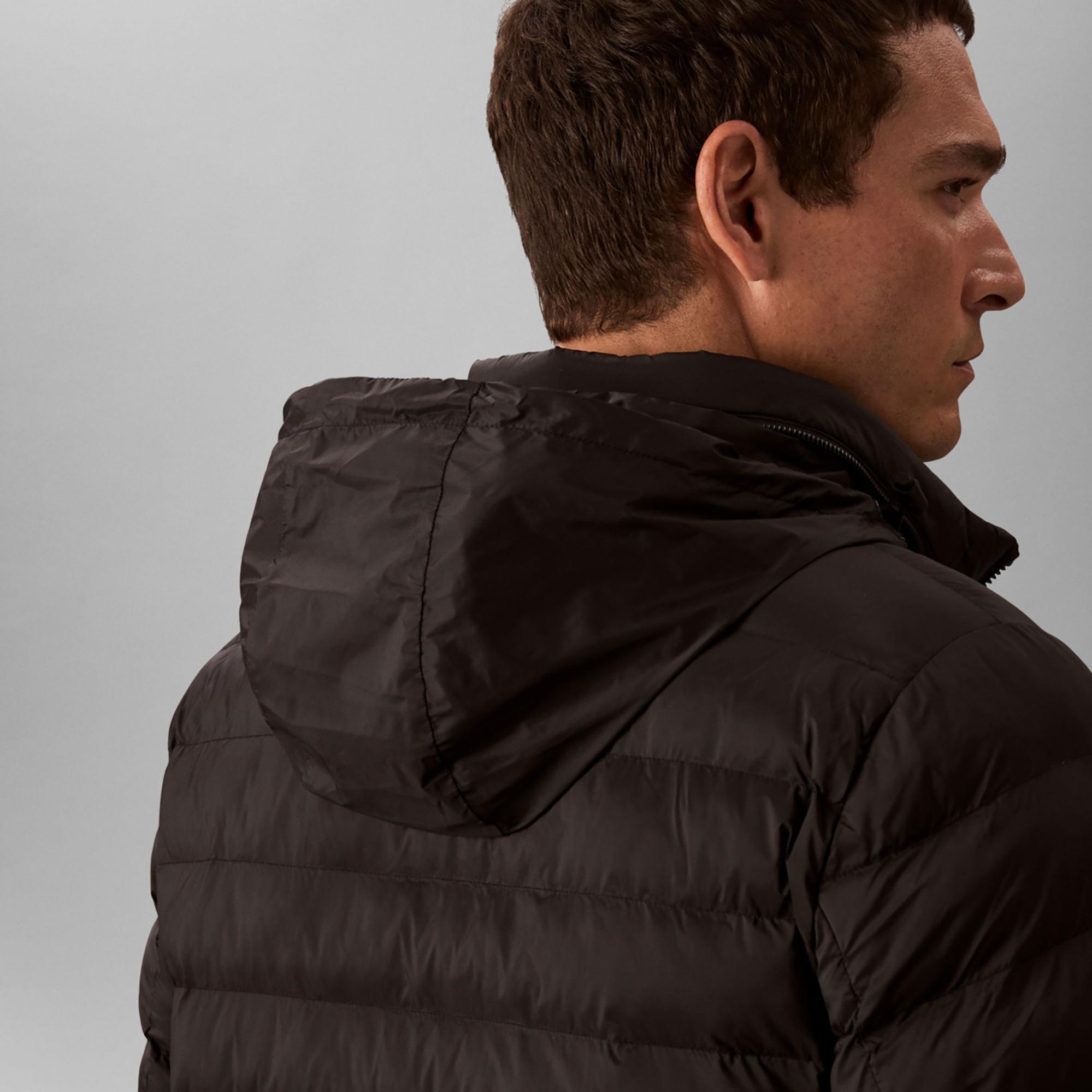 Calvin Klein Nylon Hooded Puffer Erkek Siyah Mont