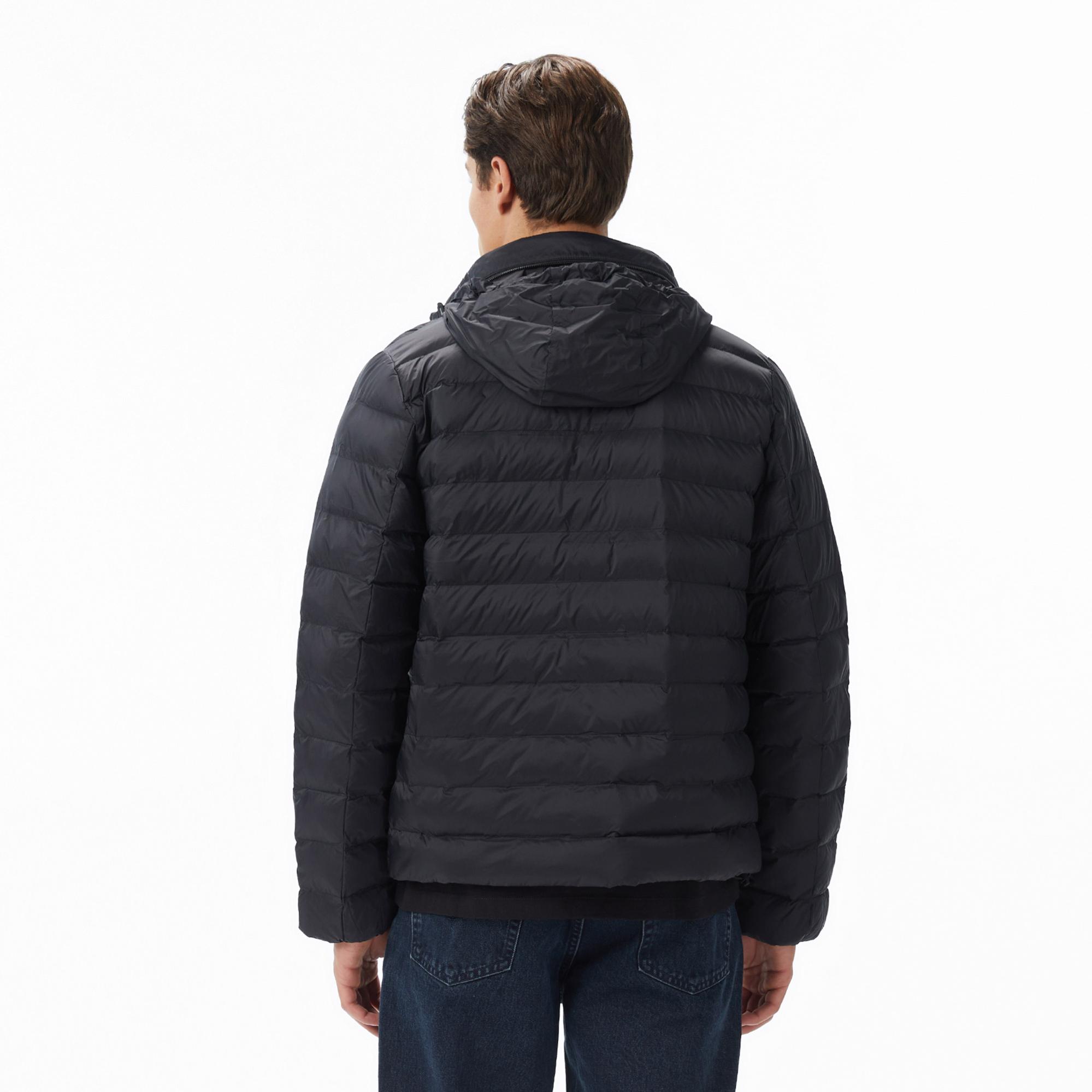 Calvin Klein Nylon Hooded Puffer Erkek Siyah Mont