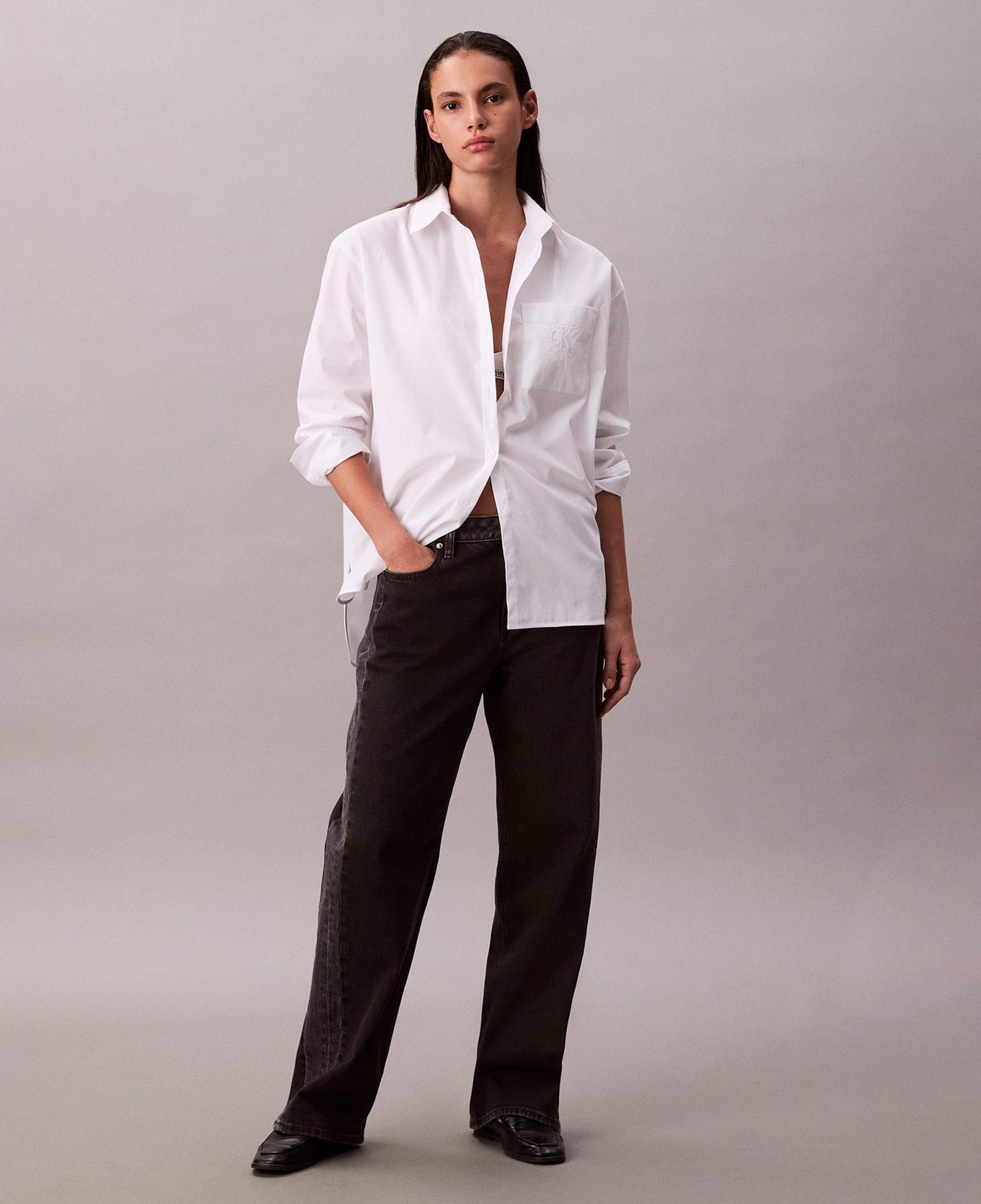 Calvin Klein Poplin Relaxed Kadın Beyaz Gömlek