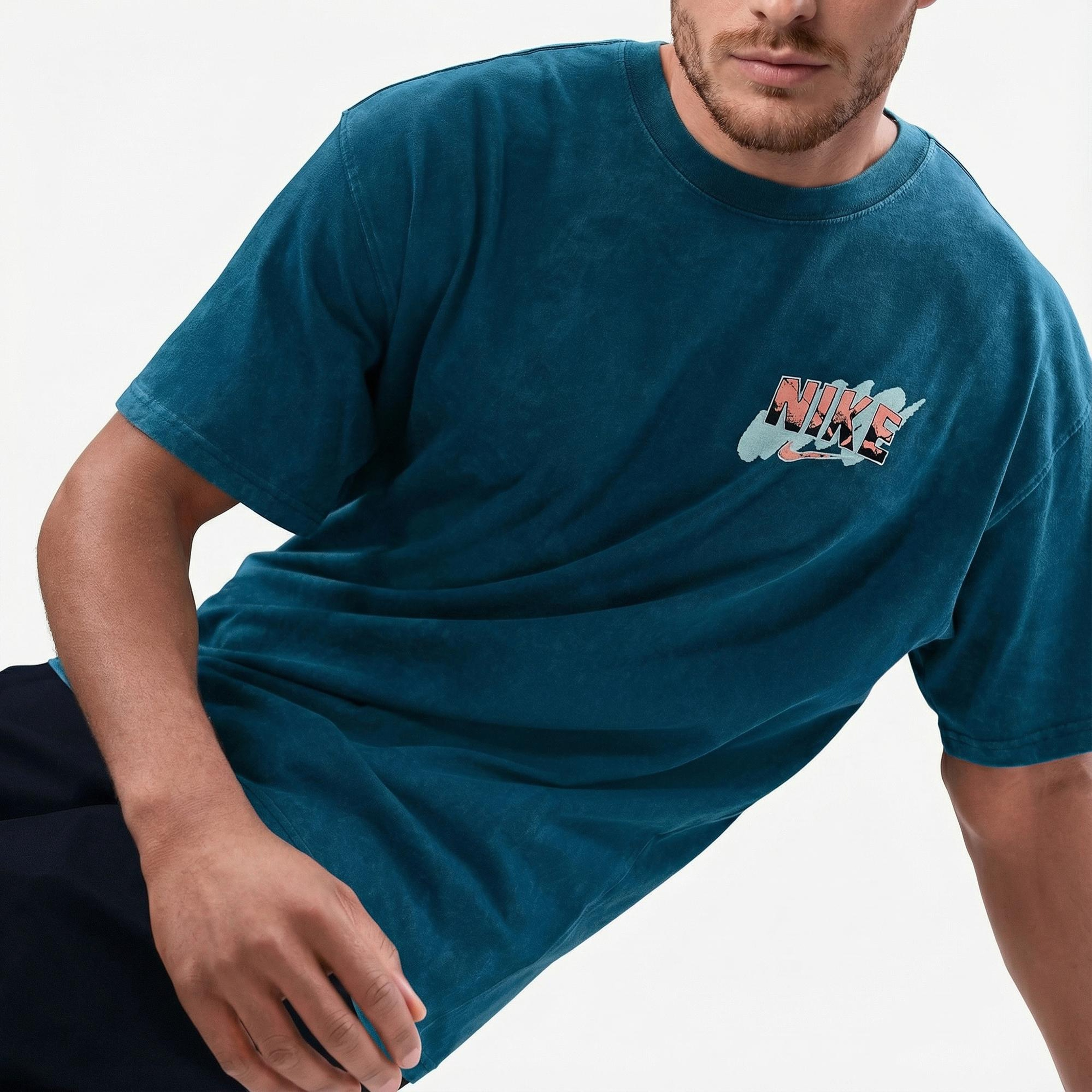 Nike Max90 DNA Erkek Mavi T-Shirt