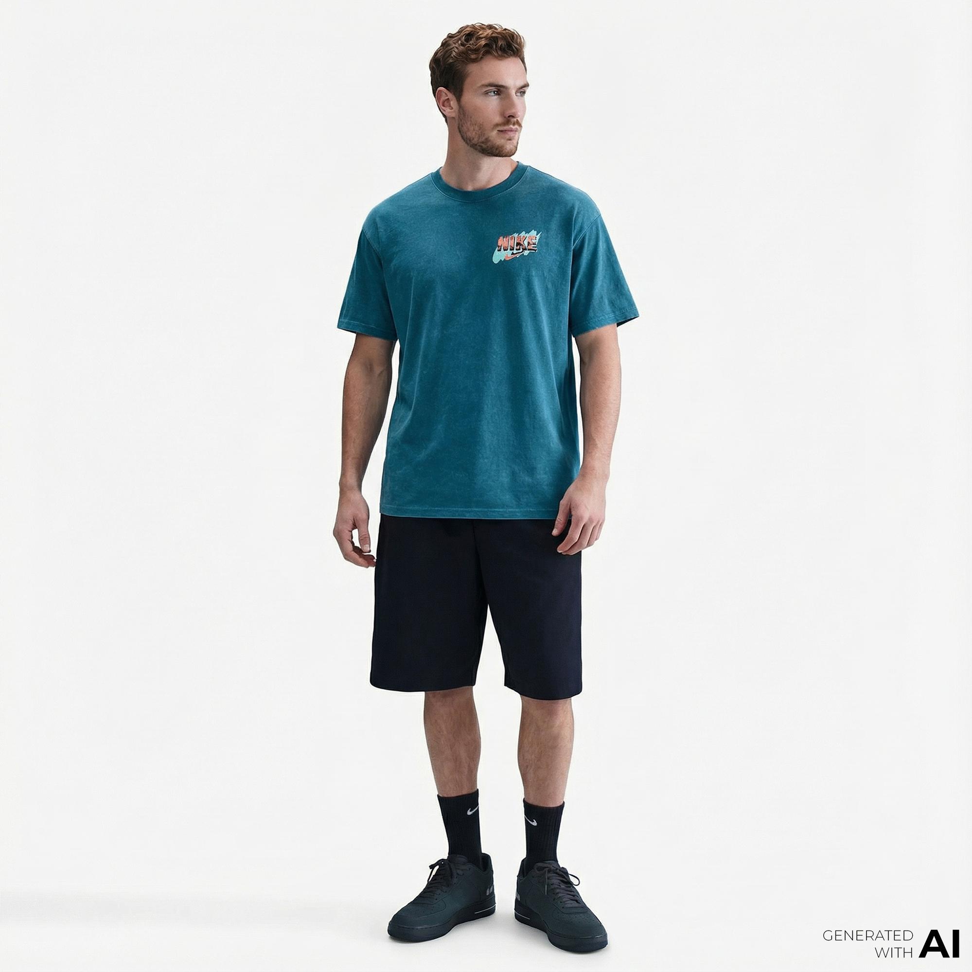 Nike Max90 DNA Erkek Mavi T-Shirt