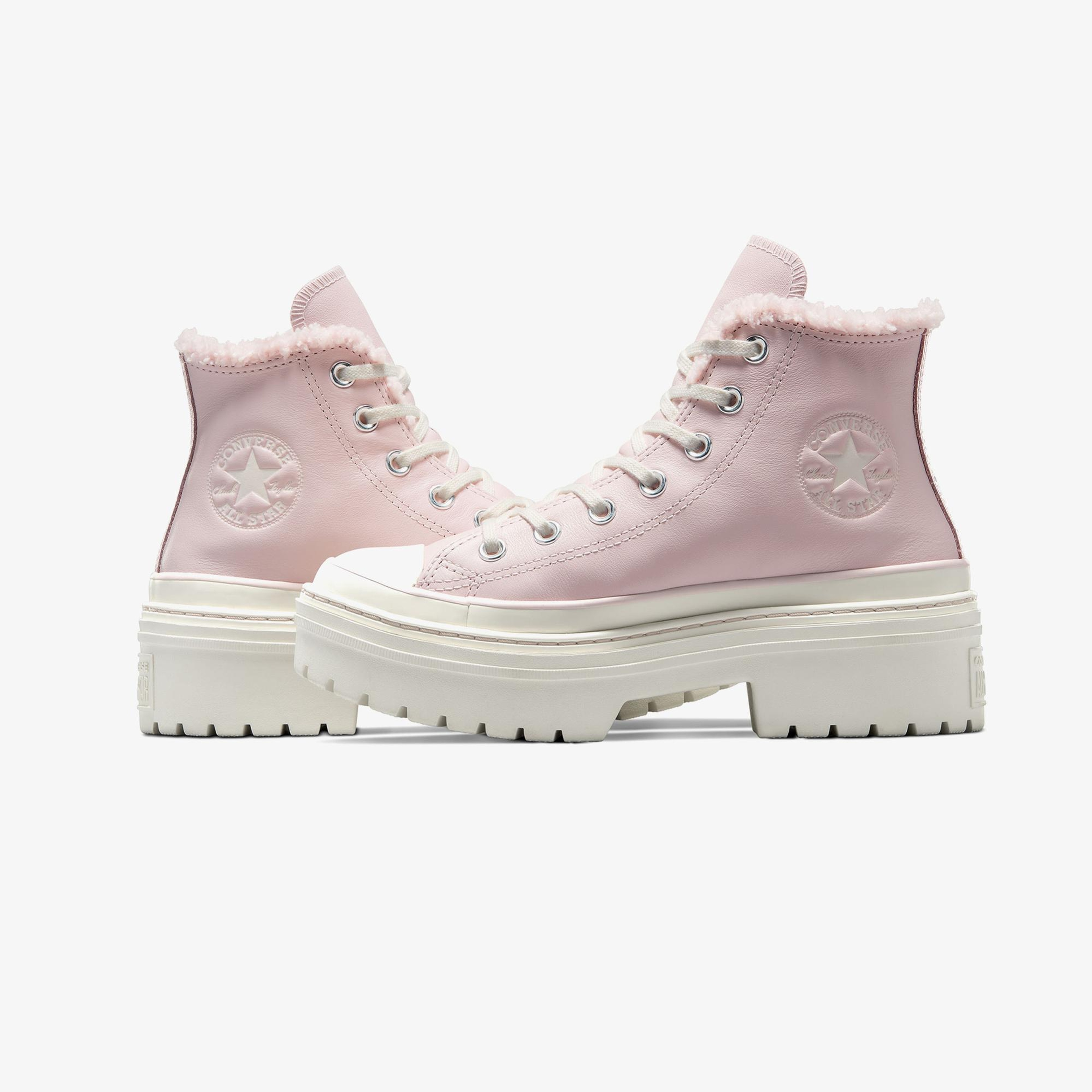 Converse Chuck Taylor All Star Lugged Heel Kadın Pembe Deri Platform Bot