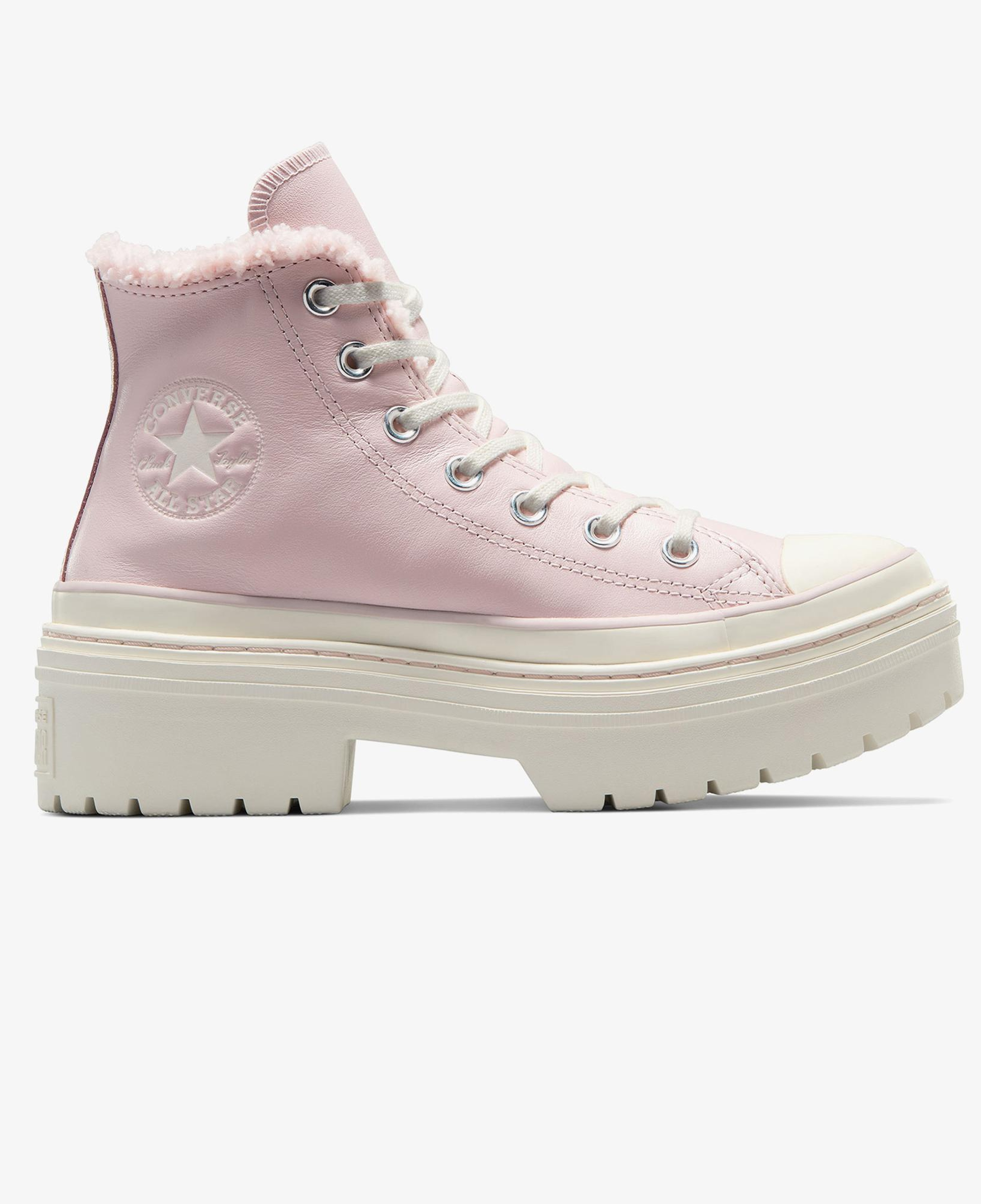 Converse Chuck Taylor All Star Lugged Heel Kadın Pembe Deri Platform Bot