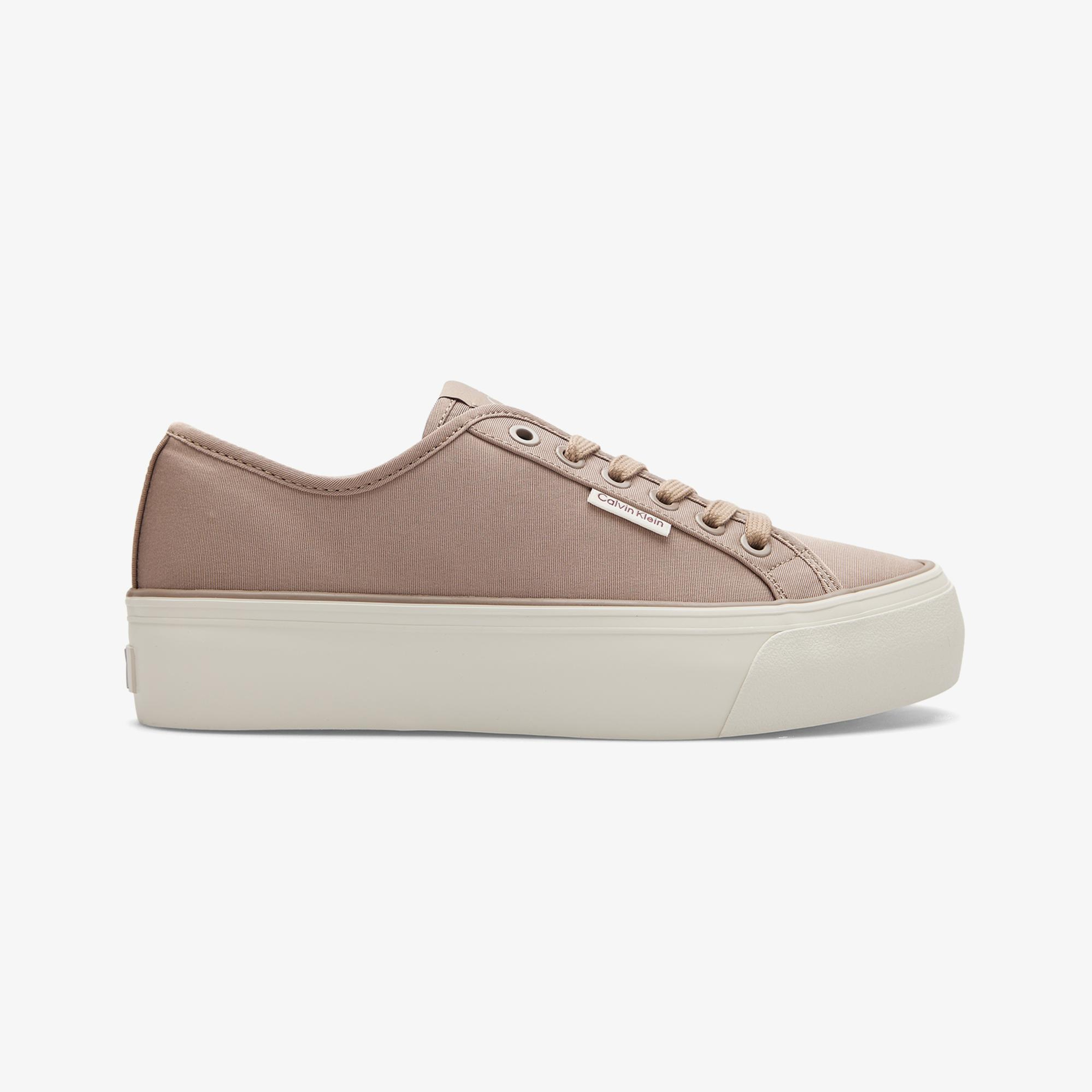 Calvin Klein Vulc Flatform Lace Up Moire Kadın Gri Sneaker