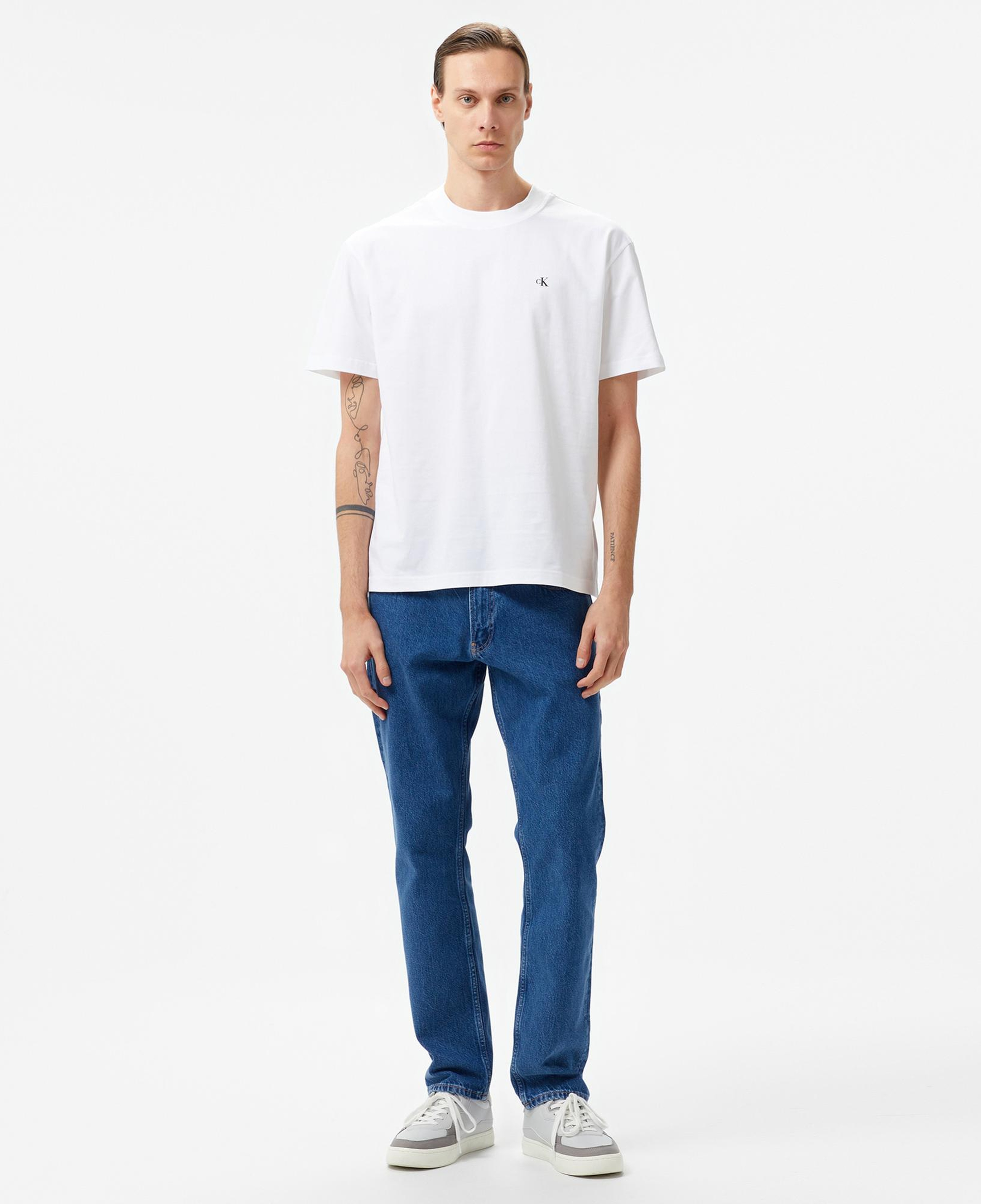 Calvin Klein Jeans Stamp Back Graphic Relaxed Erkek Beyaz T-Shirt