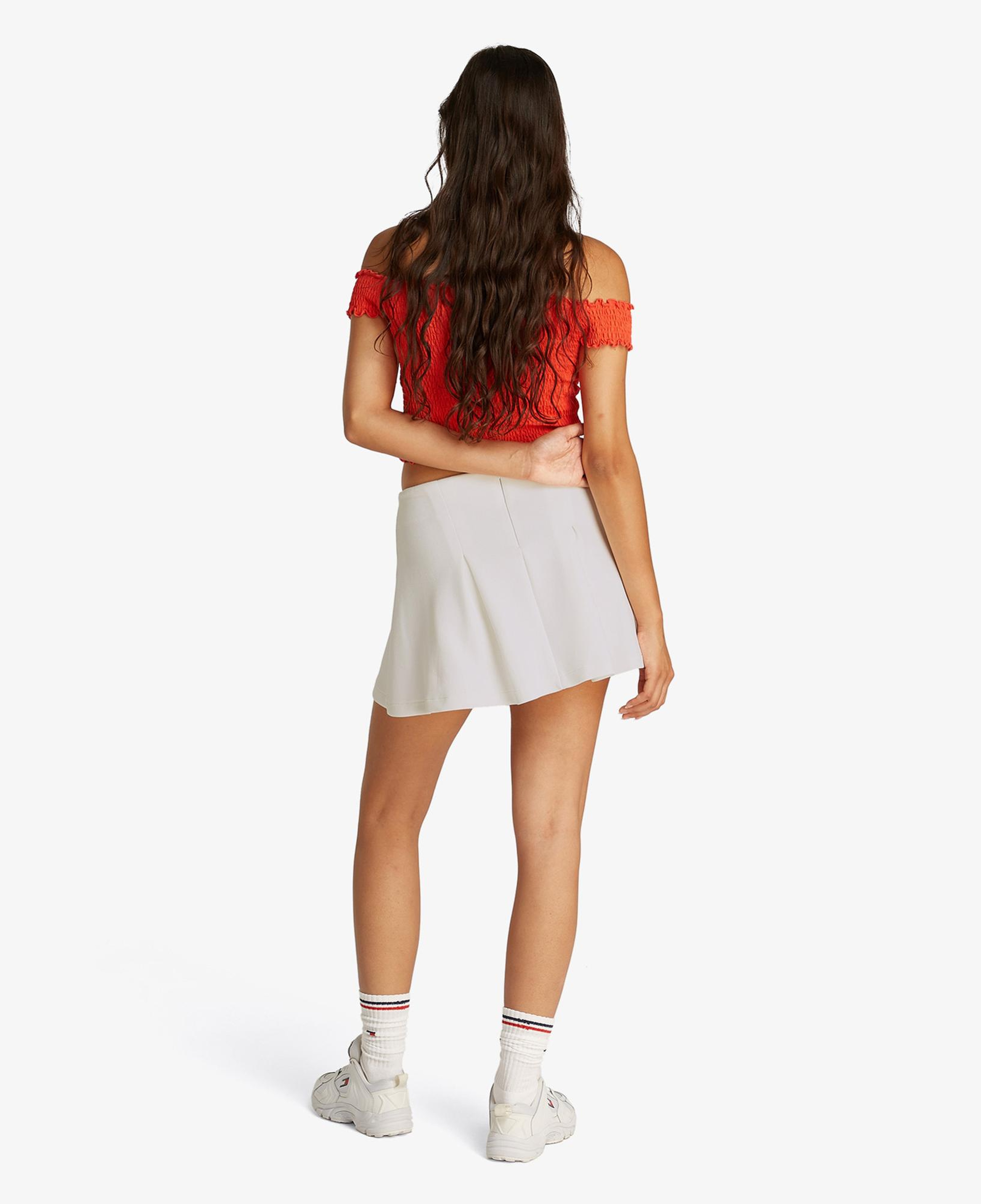 Tommy Jeans Pique Badge F&F Ext Kadın Beyaz Etek