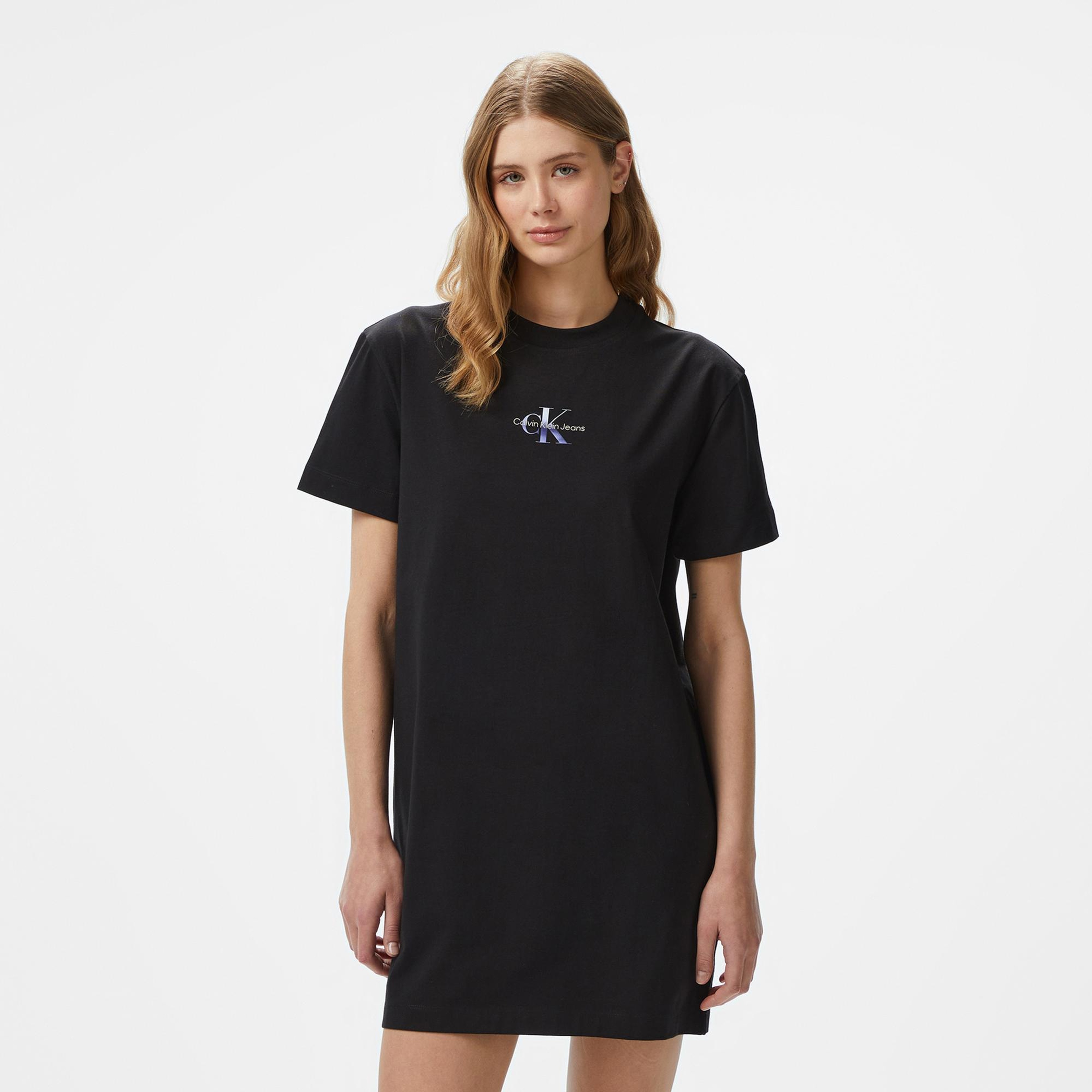 Calvin Klein Gradient Monologo Kadın Siyah Elbise