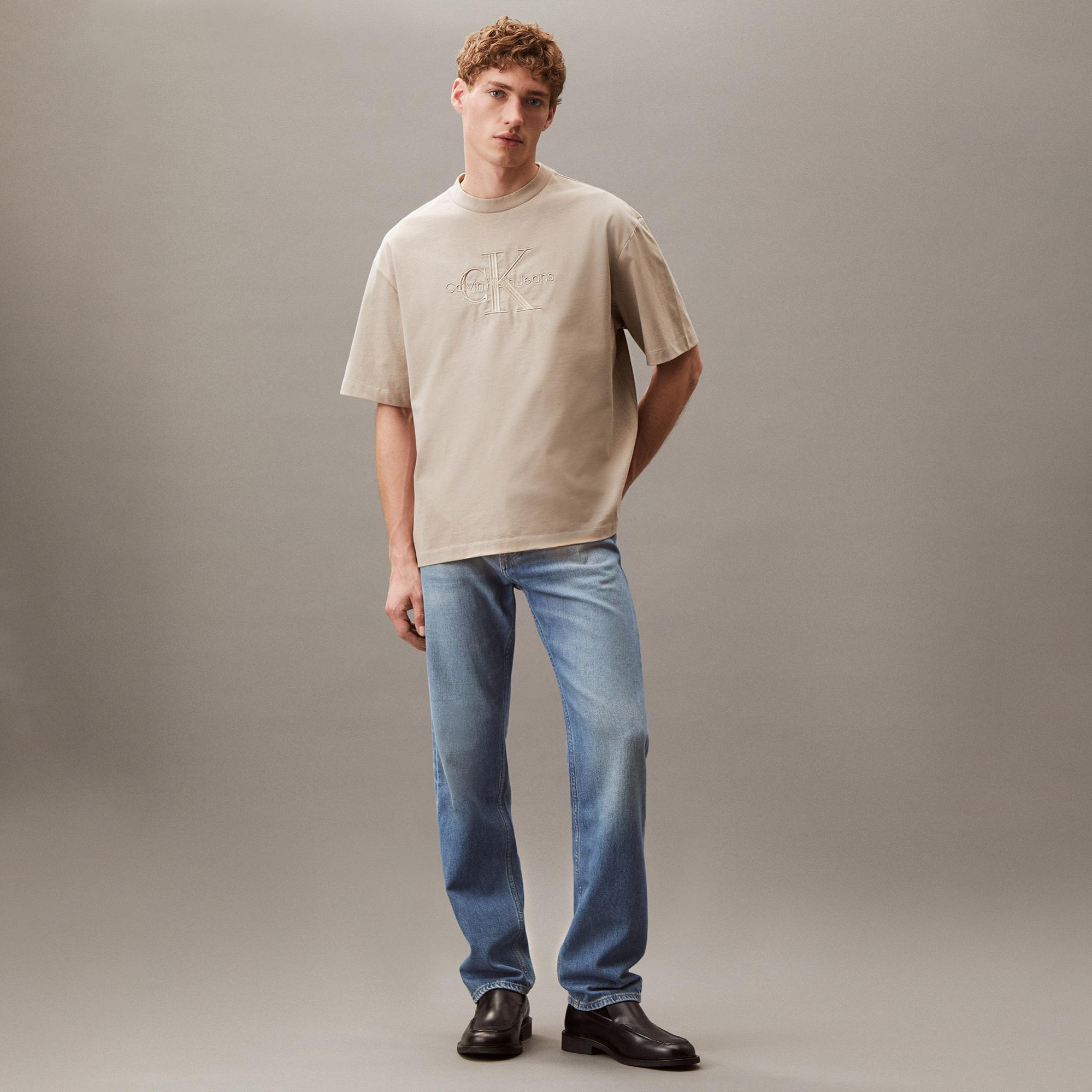 Calvin Klein Low Erkek Bej T-Shirt