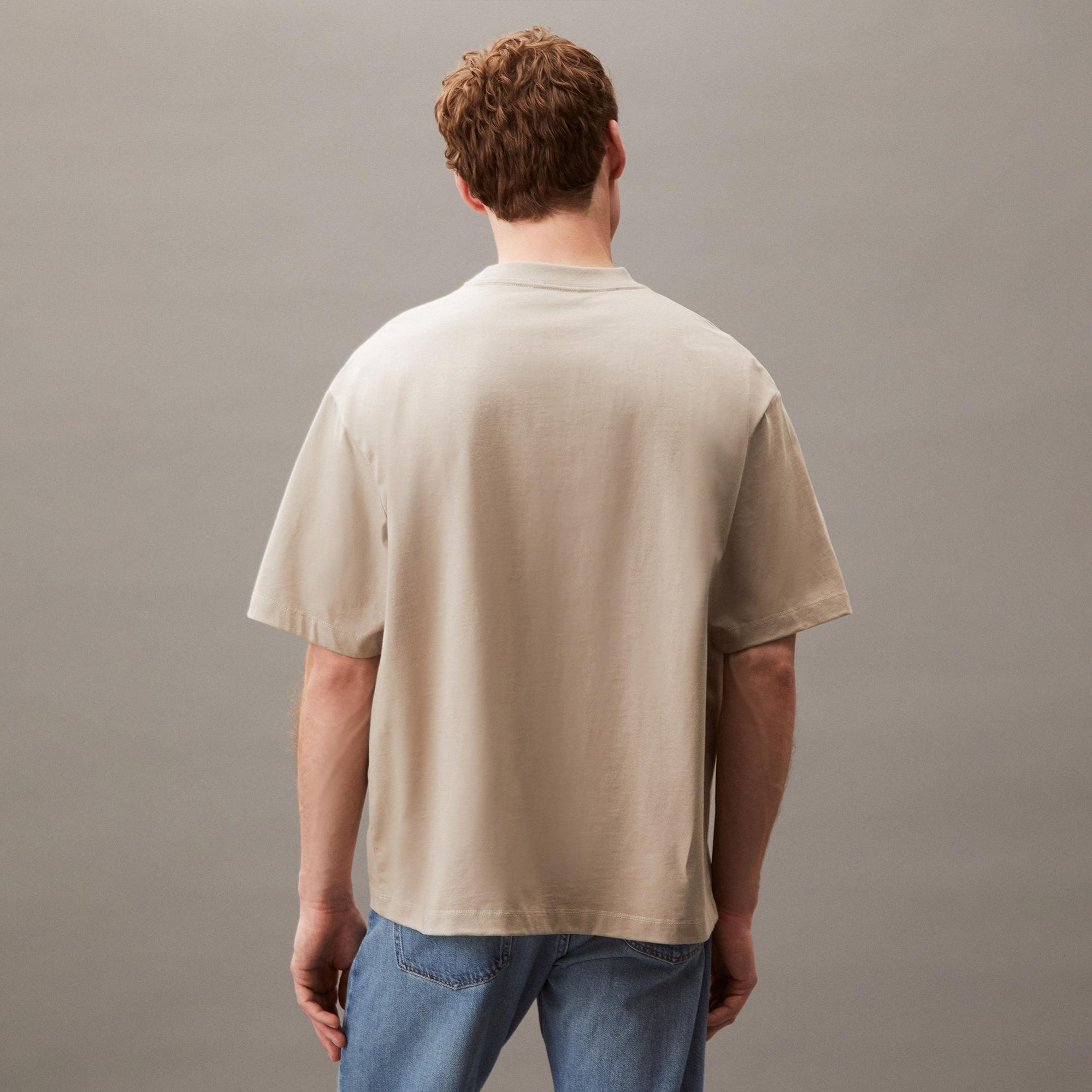 Calvin Klein Low Erkek Bej T-Shirt