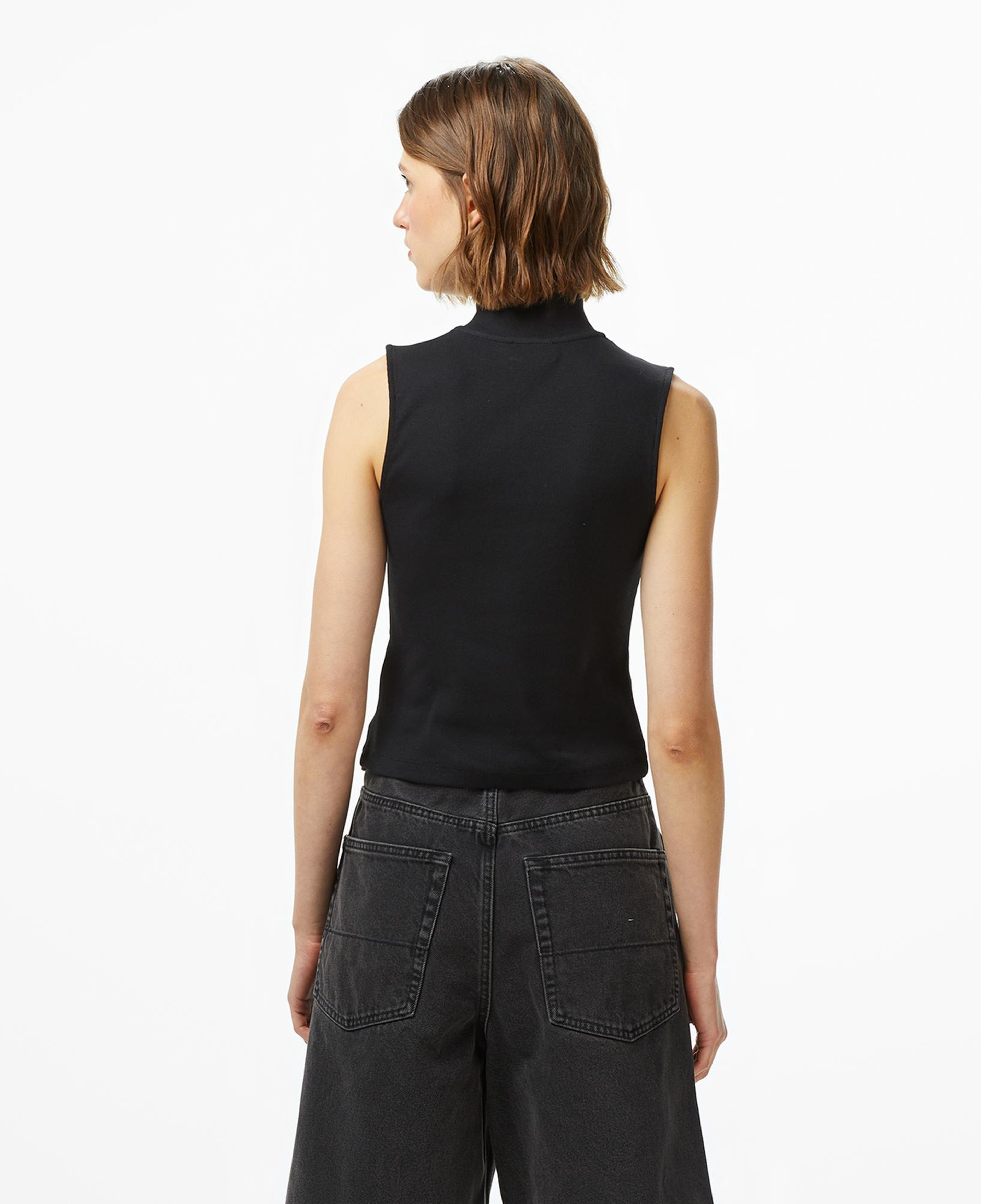 Calvin Klein Woven Label Kadın Siyah T-Shirt