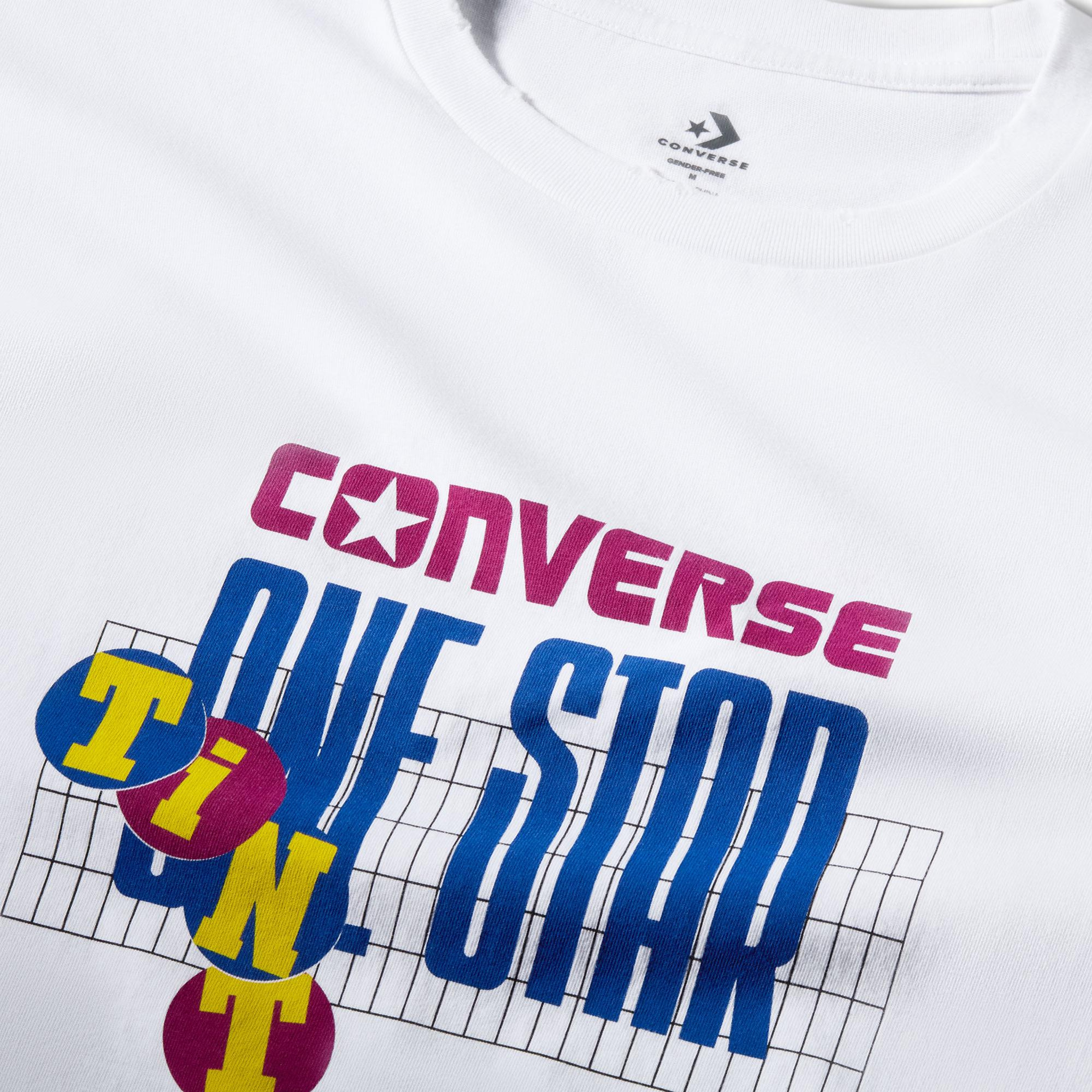Converse x thisisneverthat Unisex Baskılı Beyaz T-Shirt