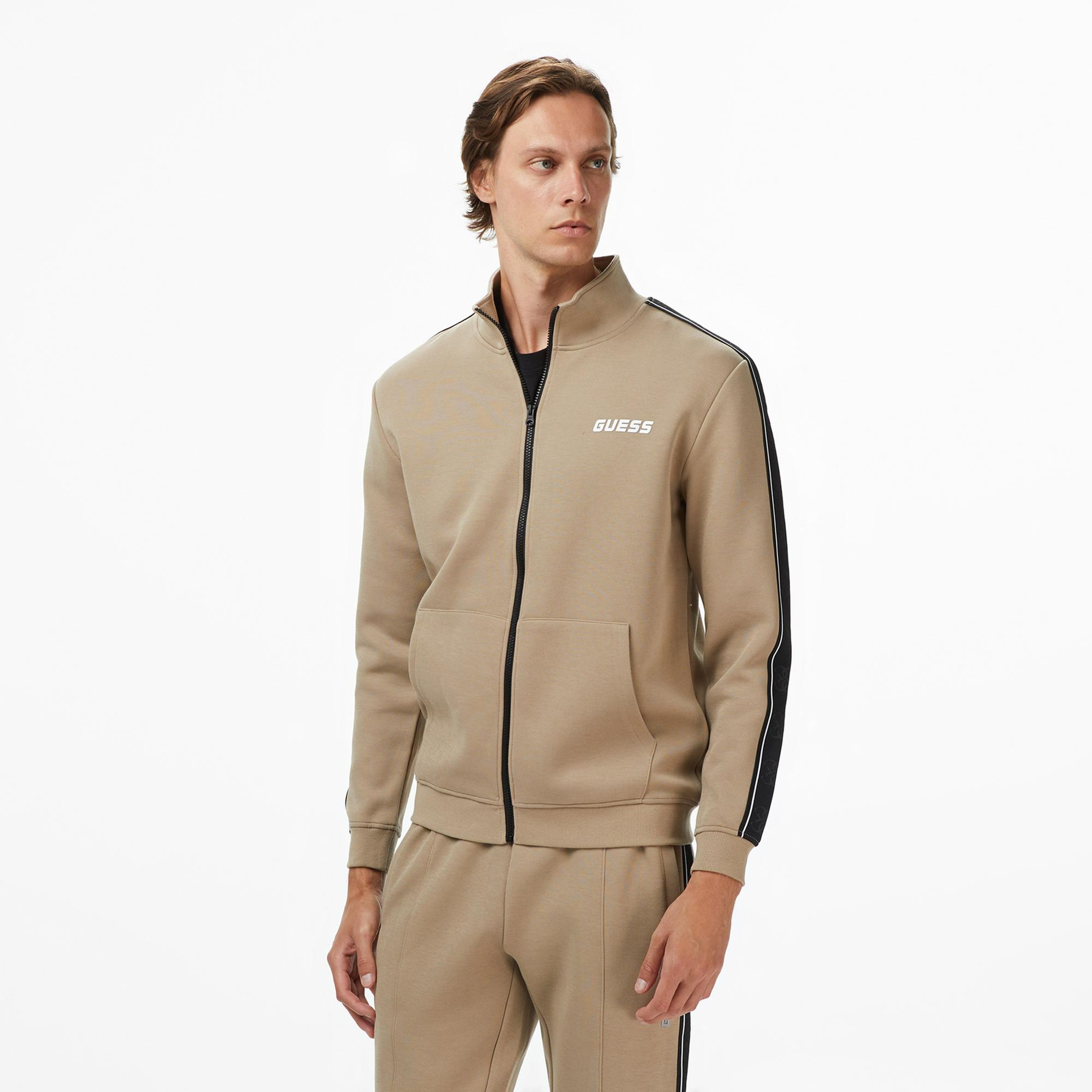 Guess Mickey Erkek Bej Sweatshirt