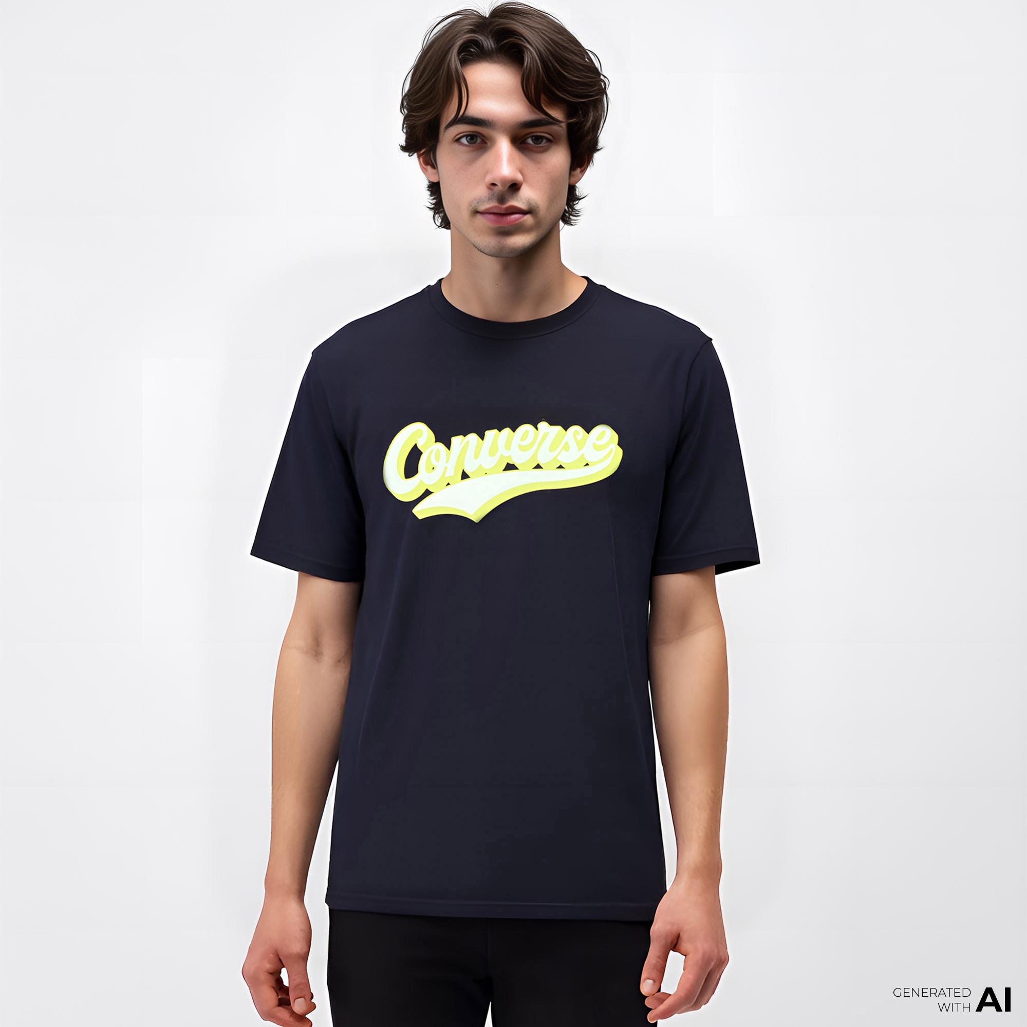 Converse Erkek Baskılı Lacivert T-Shirt