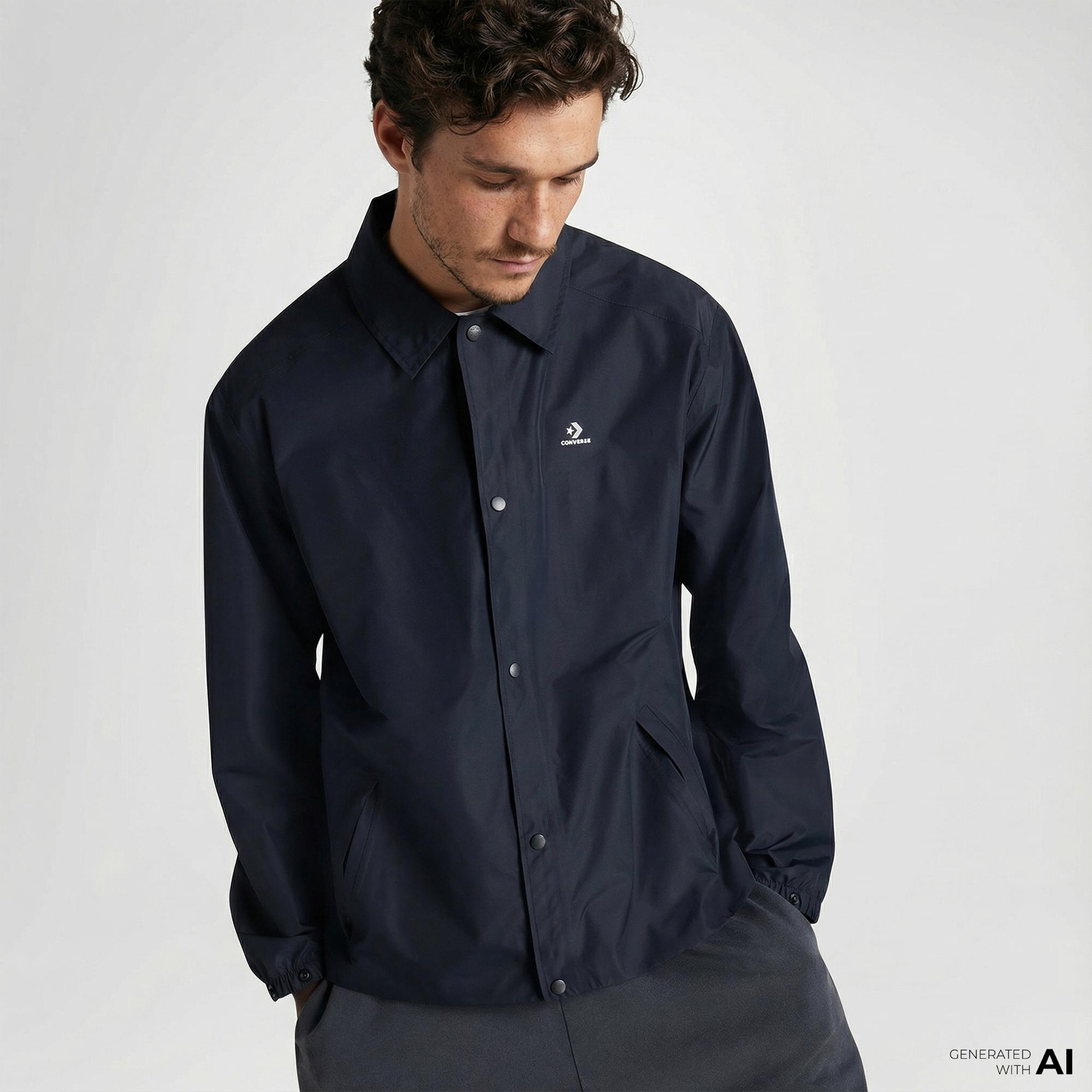 Converse Erkek Siyah Yağmurluk