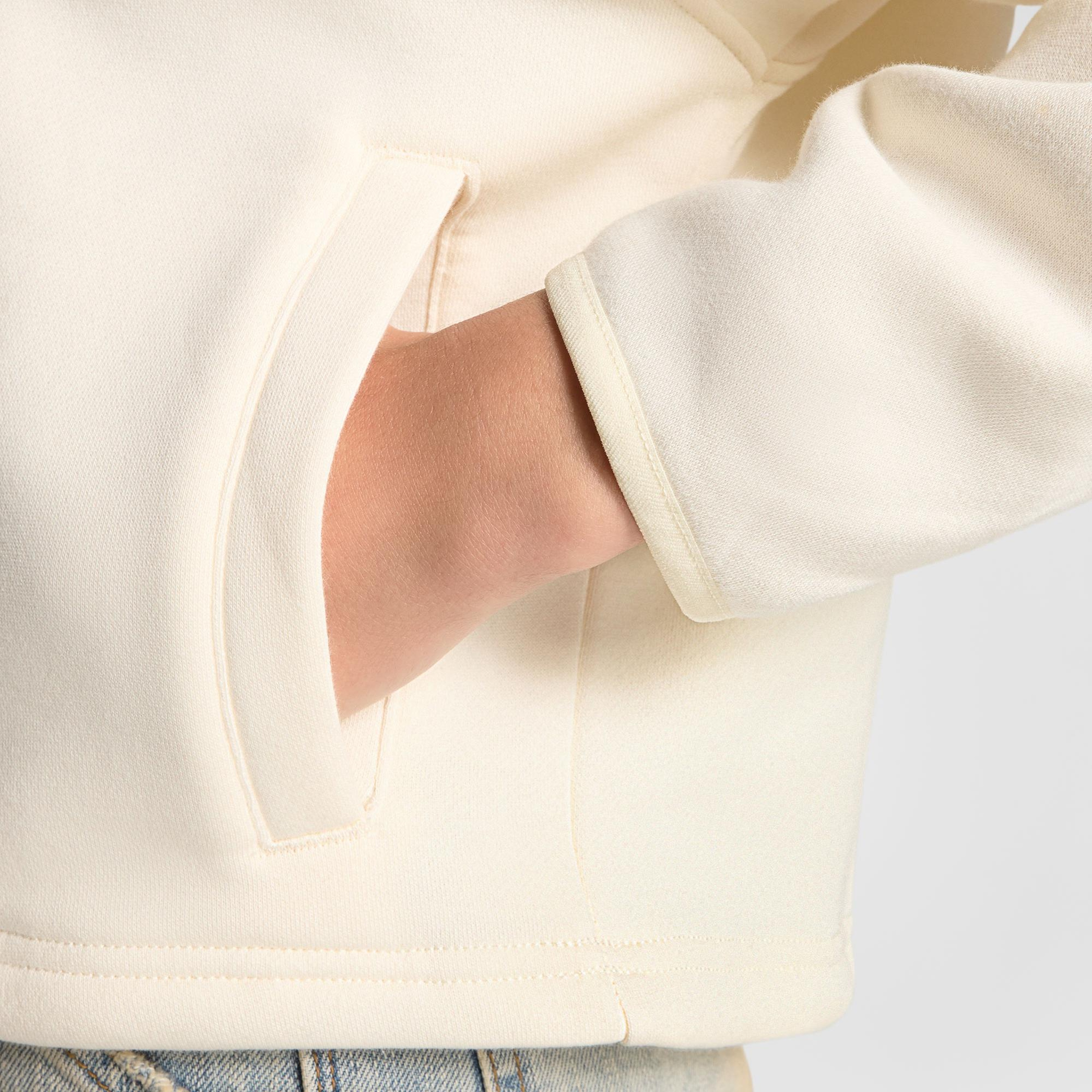 Converse Kadın Yarım Fermuarlı Krem Sweatshirt