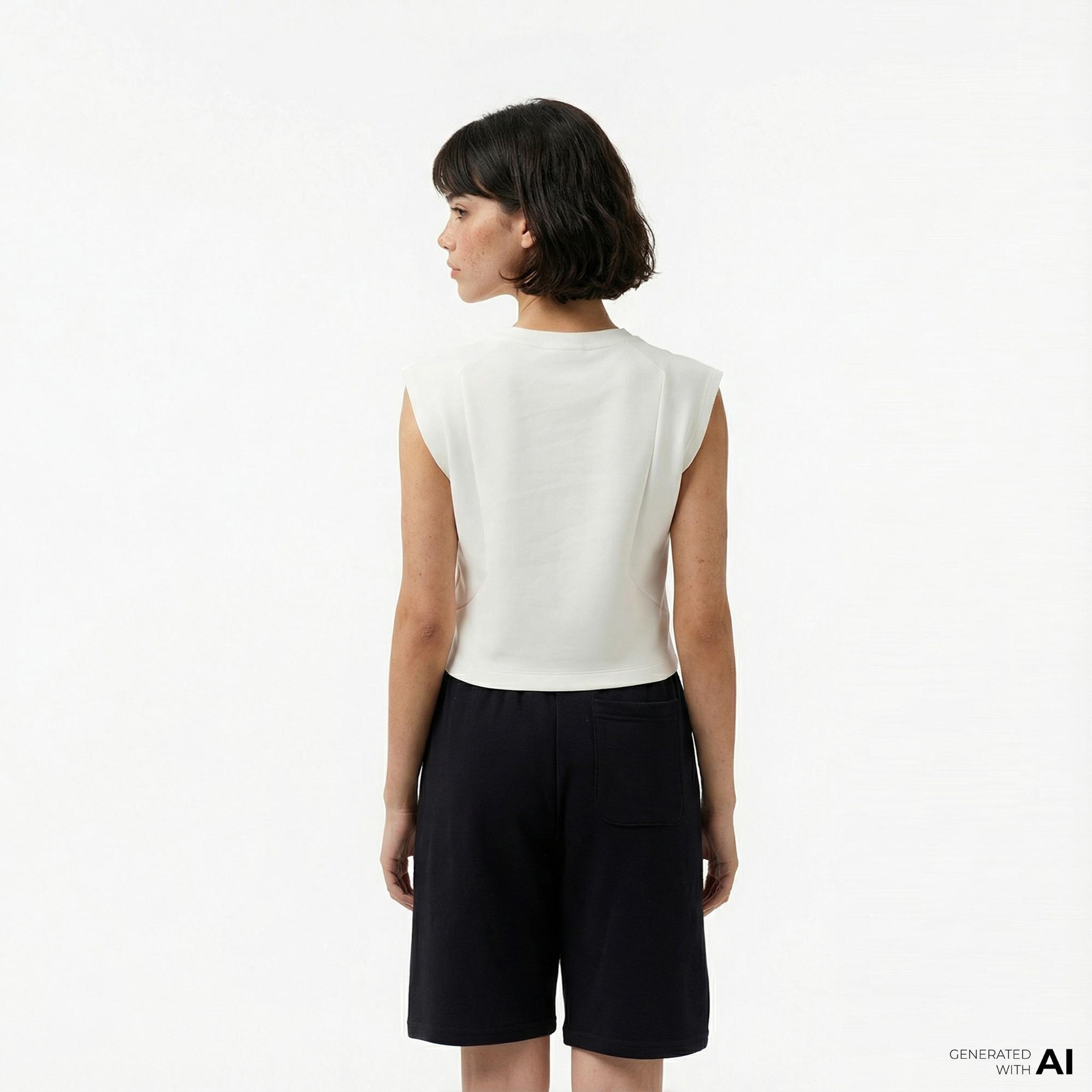 Converse Star Chevron Baskılı Kadın Beyaz T-Shirt