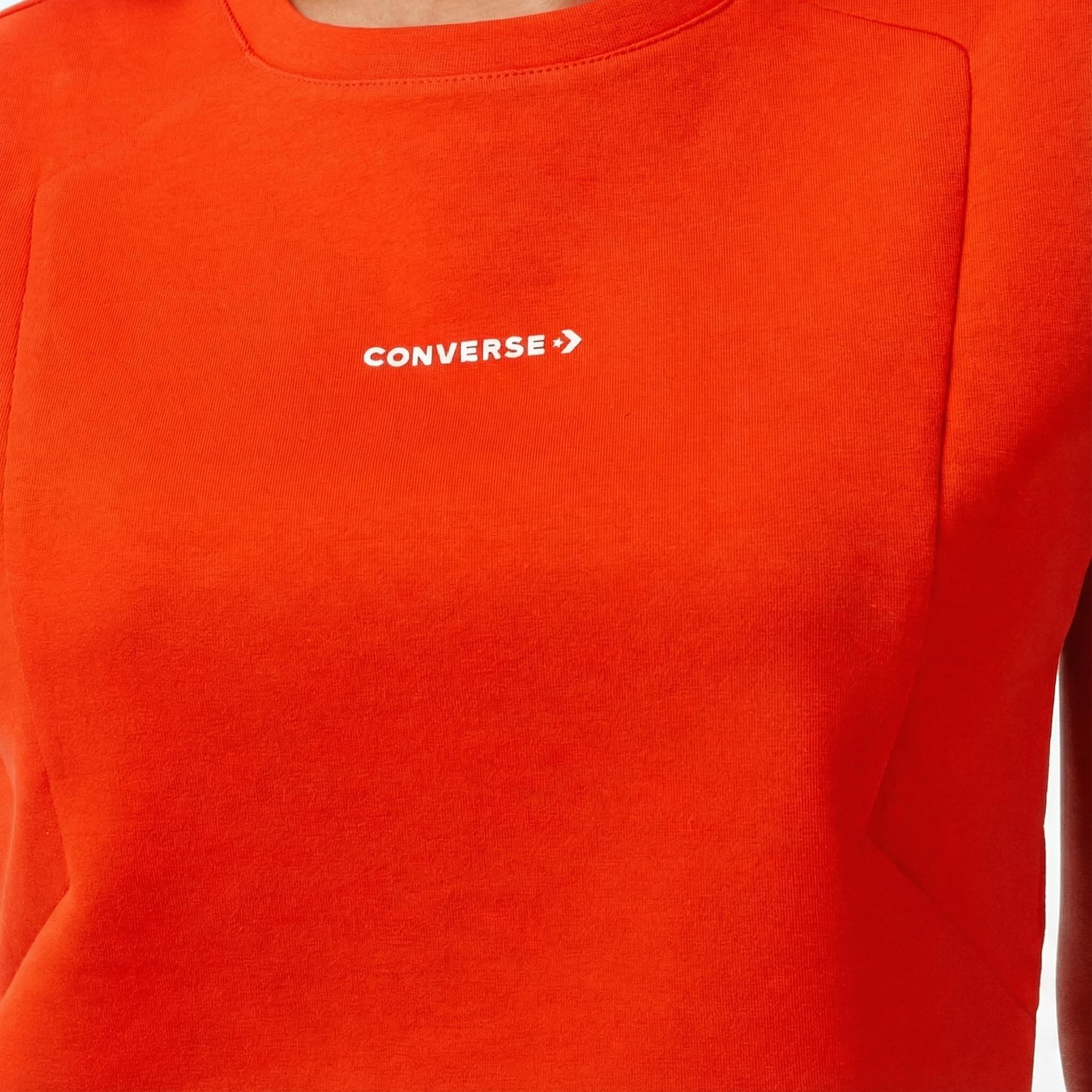 Converse Star Chevron Baskılı Kadın Kırmızı T-Shirt