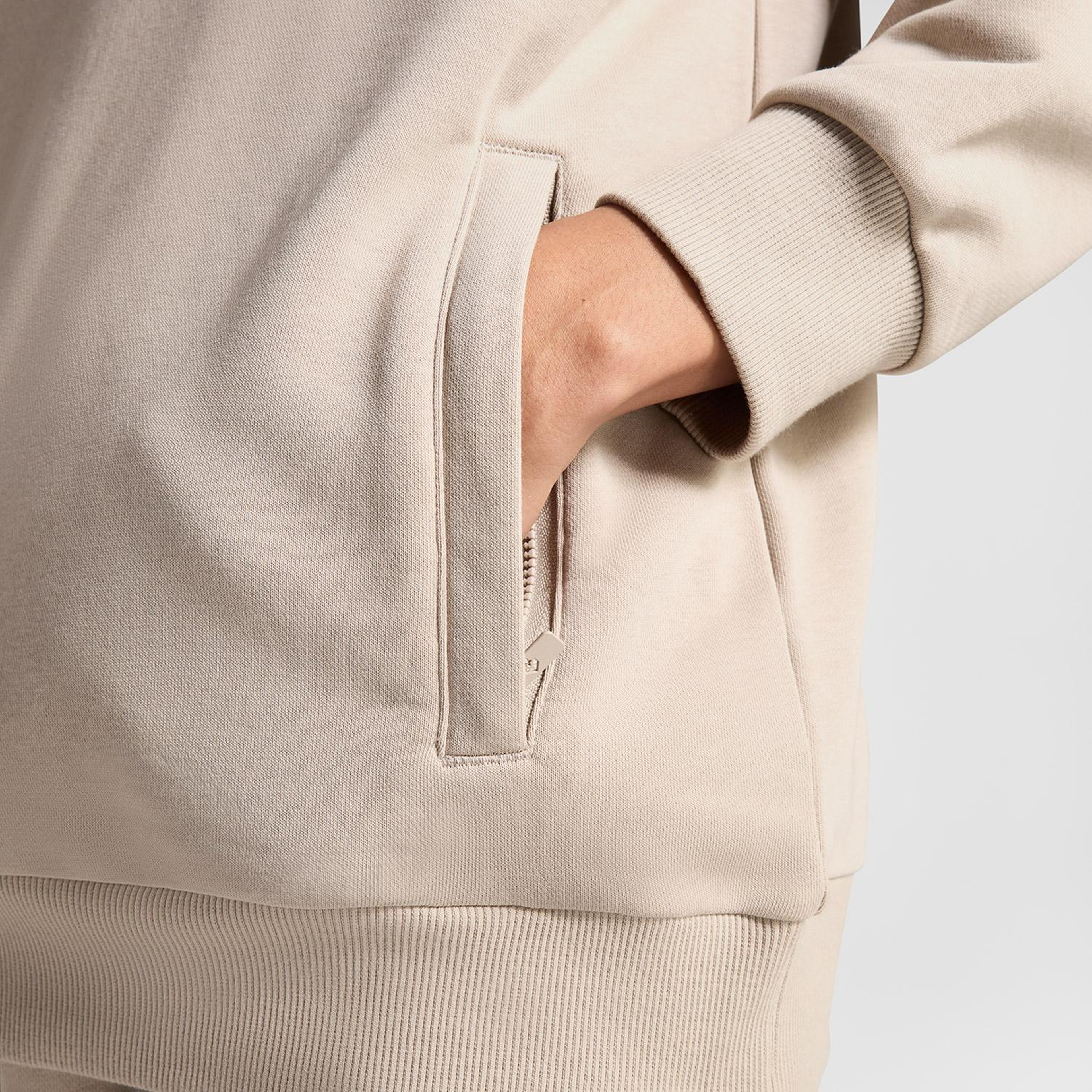 Converse Erkek Yarım Fermuarlı Bej Sweatshirt