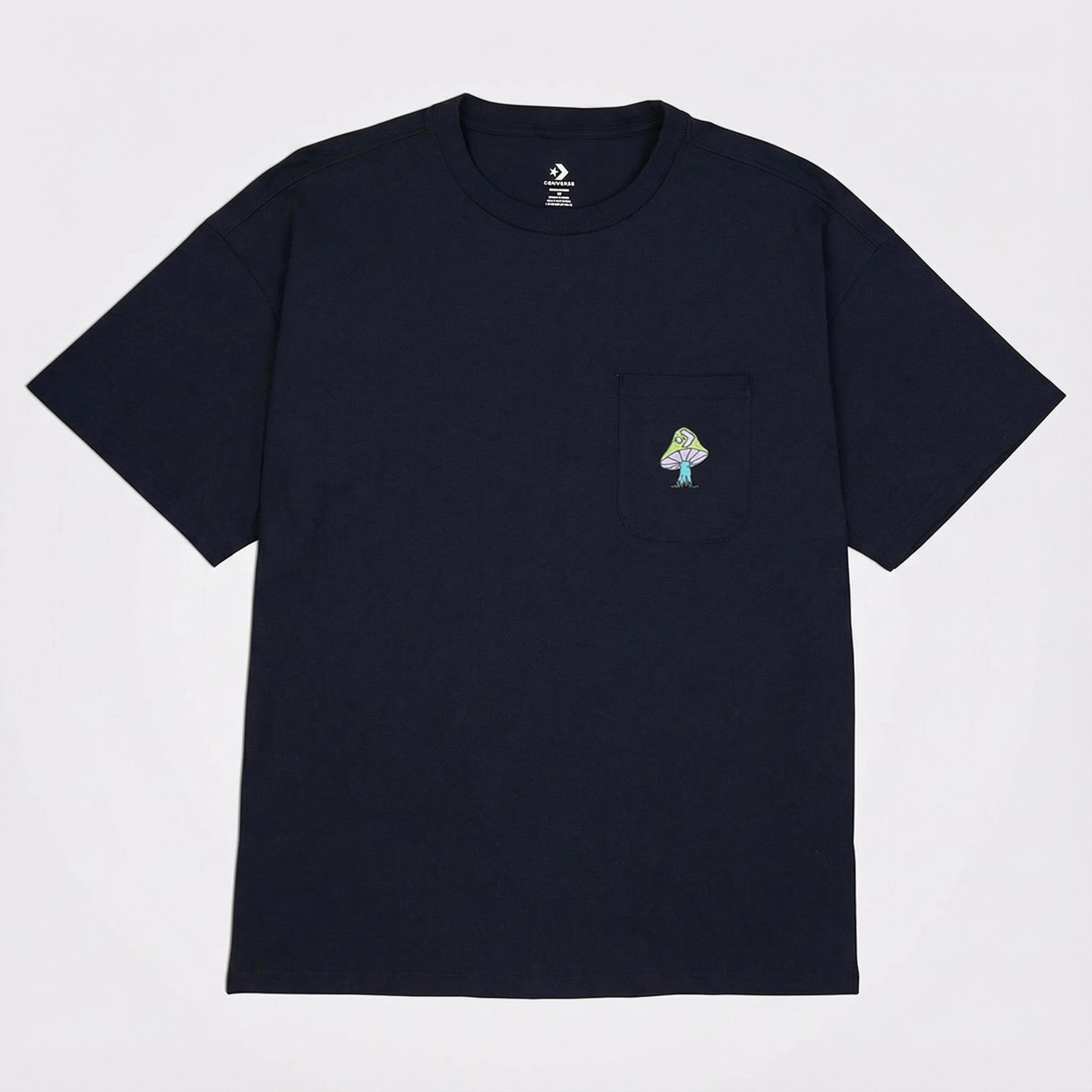 Converse Mushroom Oversized Fit Erkek Lacivert T-Shirt