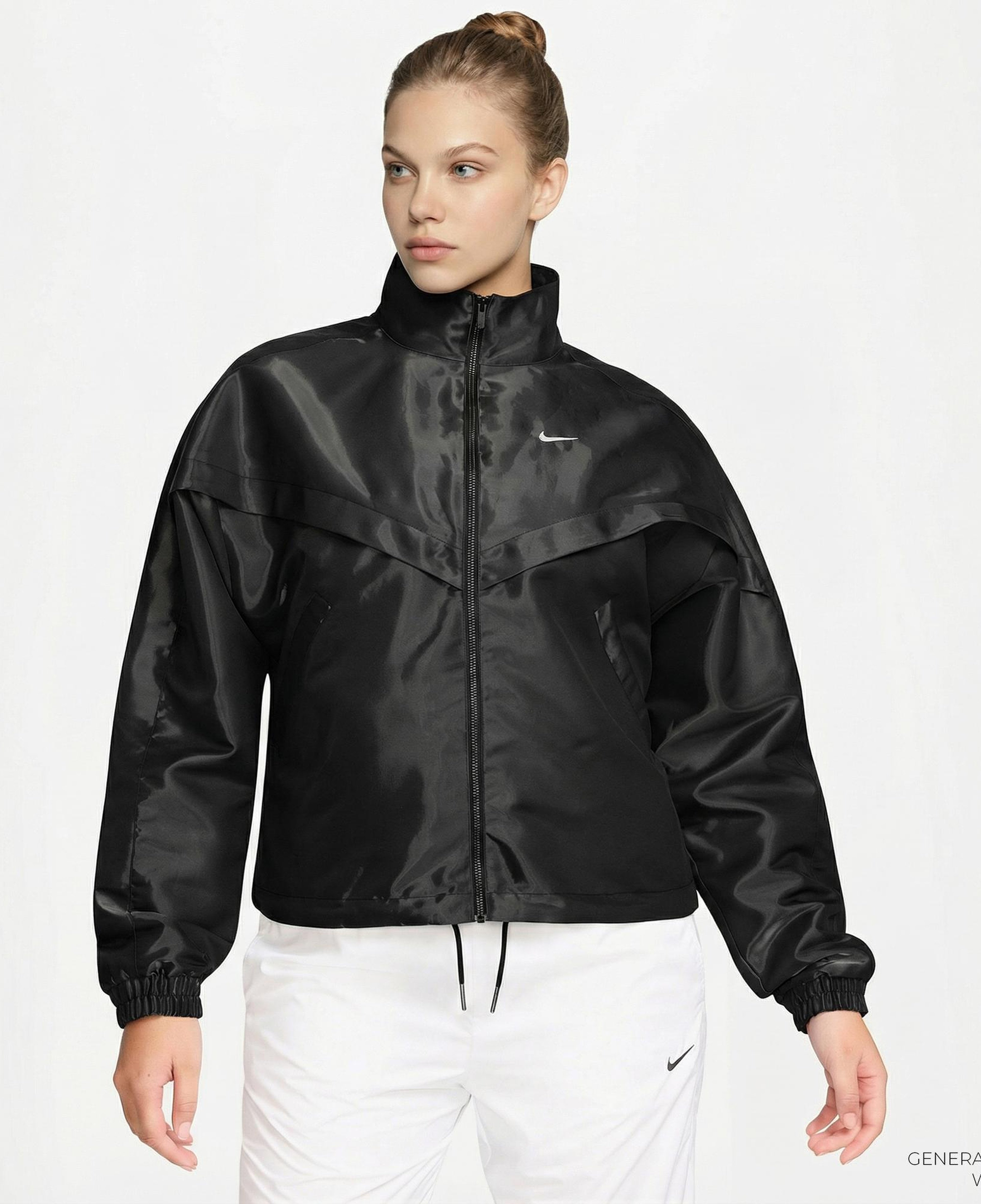 Nike Sportswear Windrunner Shine Kadın Siyah Yağmurluk