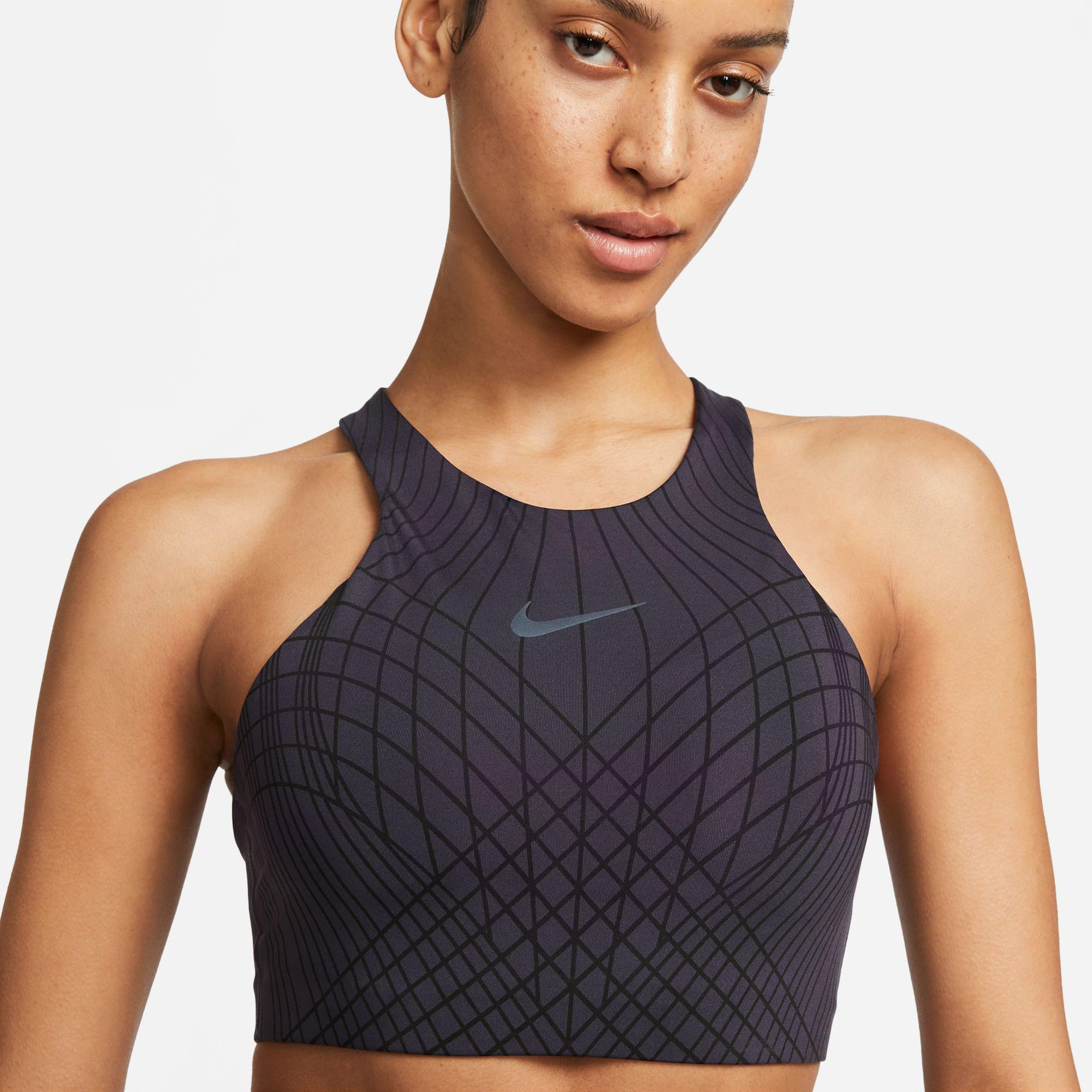 Nike Dri-Fit Swoosh Hn Kadın Gri Bra