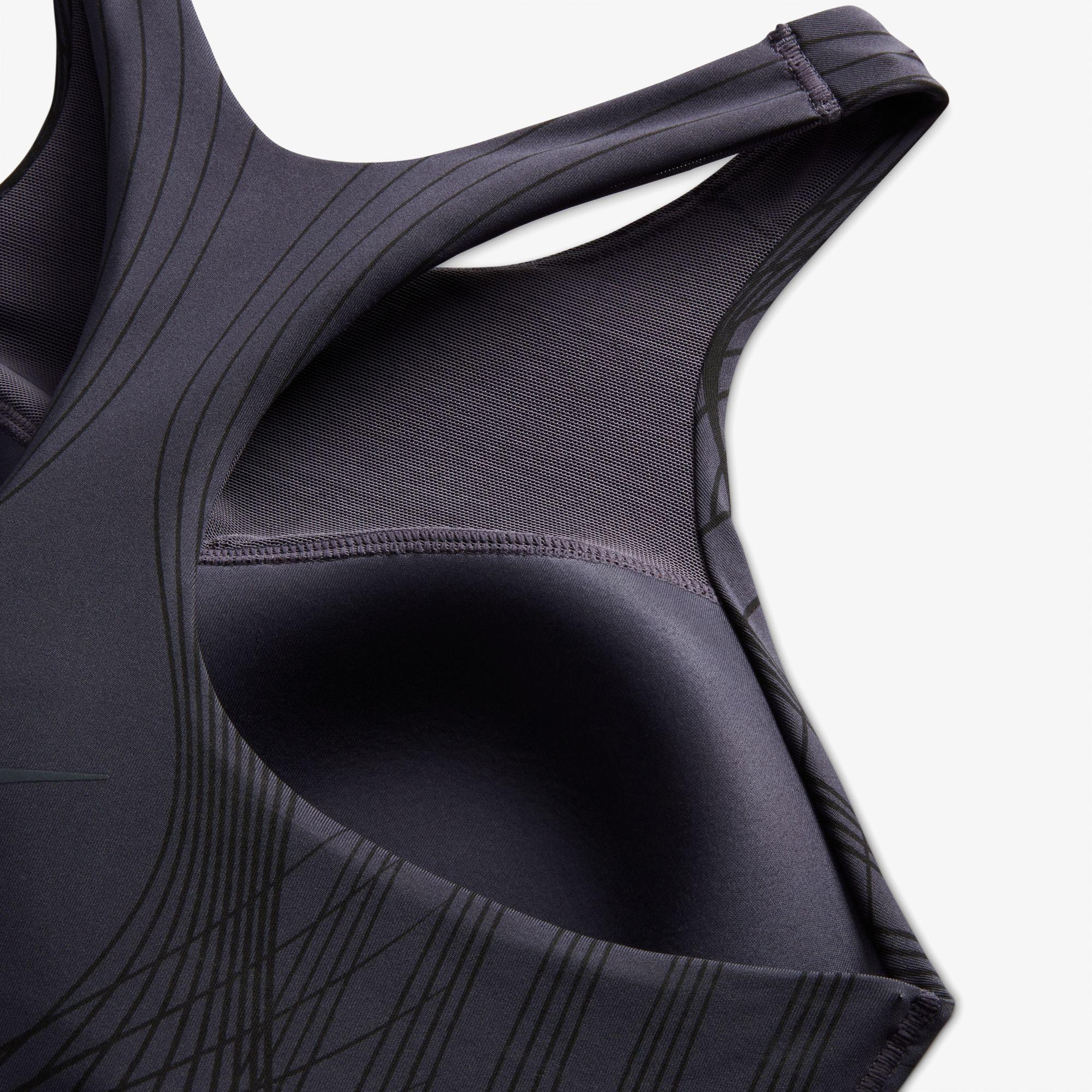 Nike Dri-Fit Swoosh Hn Kadın Gri Bra