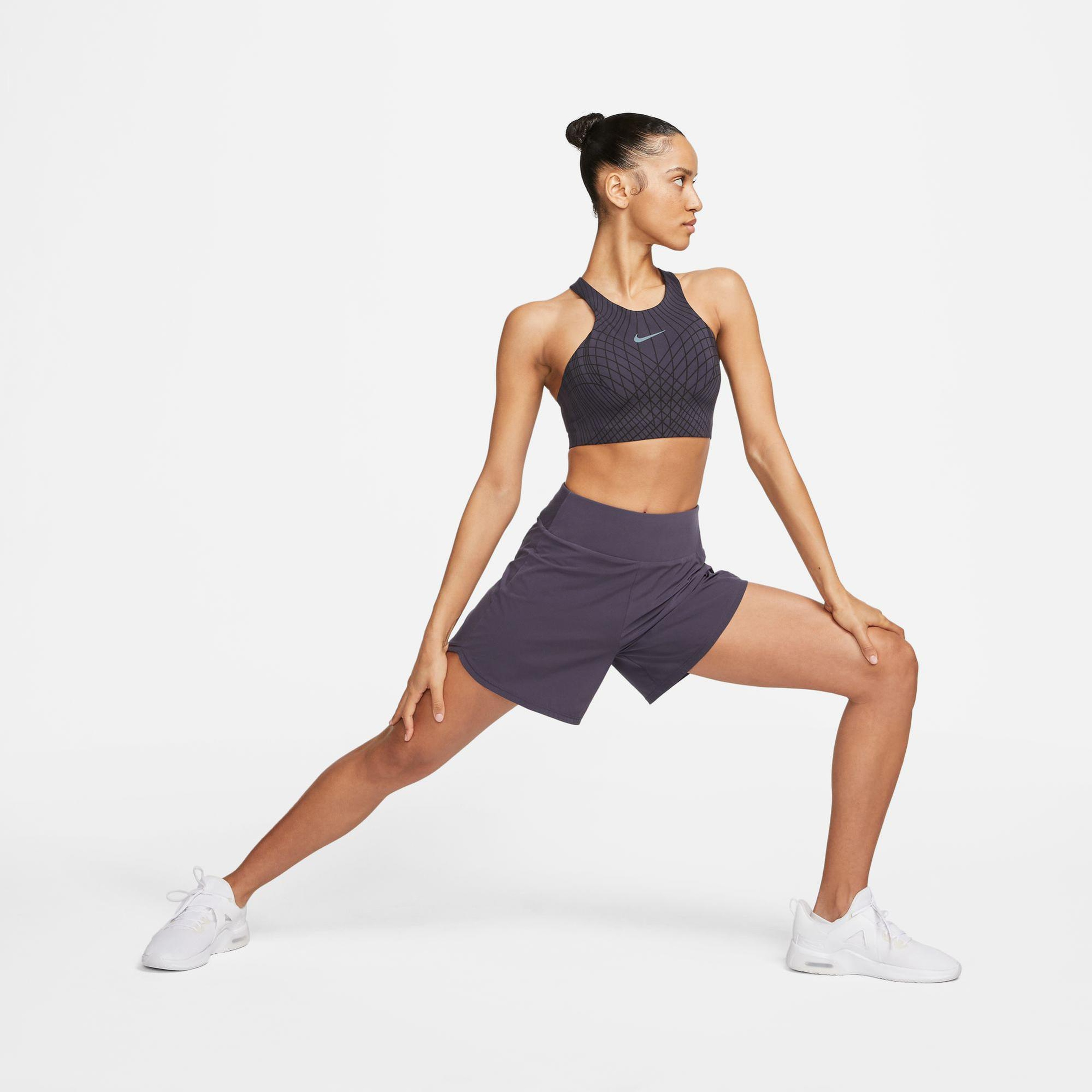 Nike Dri-Fit Swoosh Hn Kadın Gri Bra