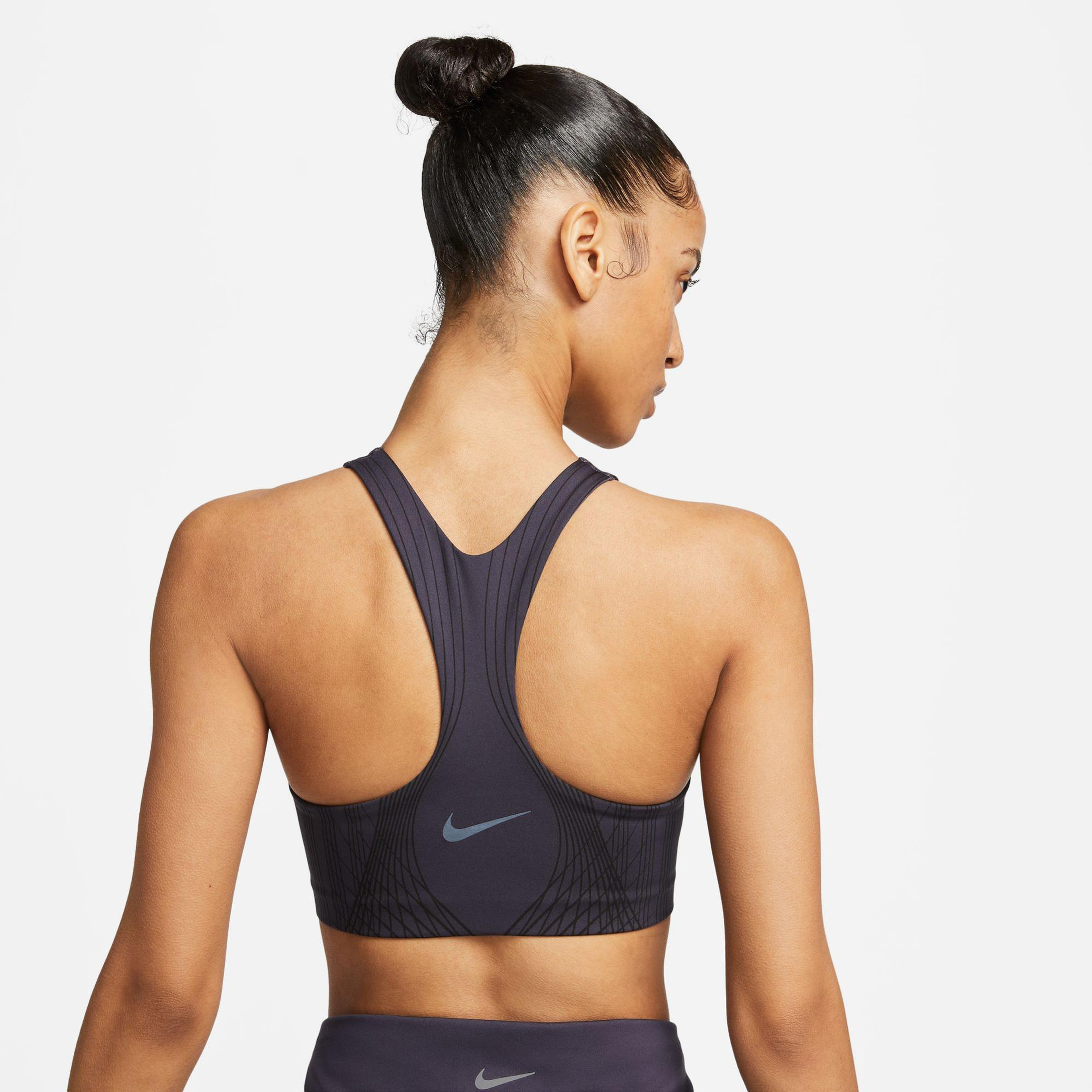 Nike Dri-Fit Swoosh Hn Kadın Gri Bra