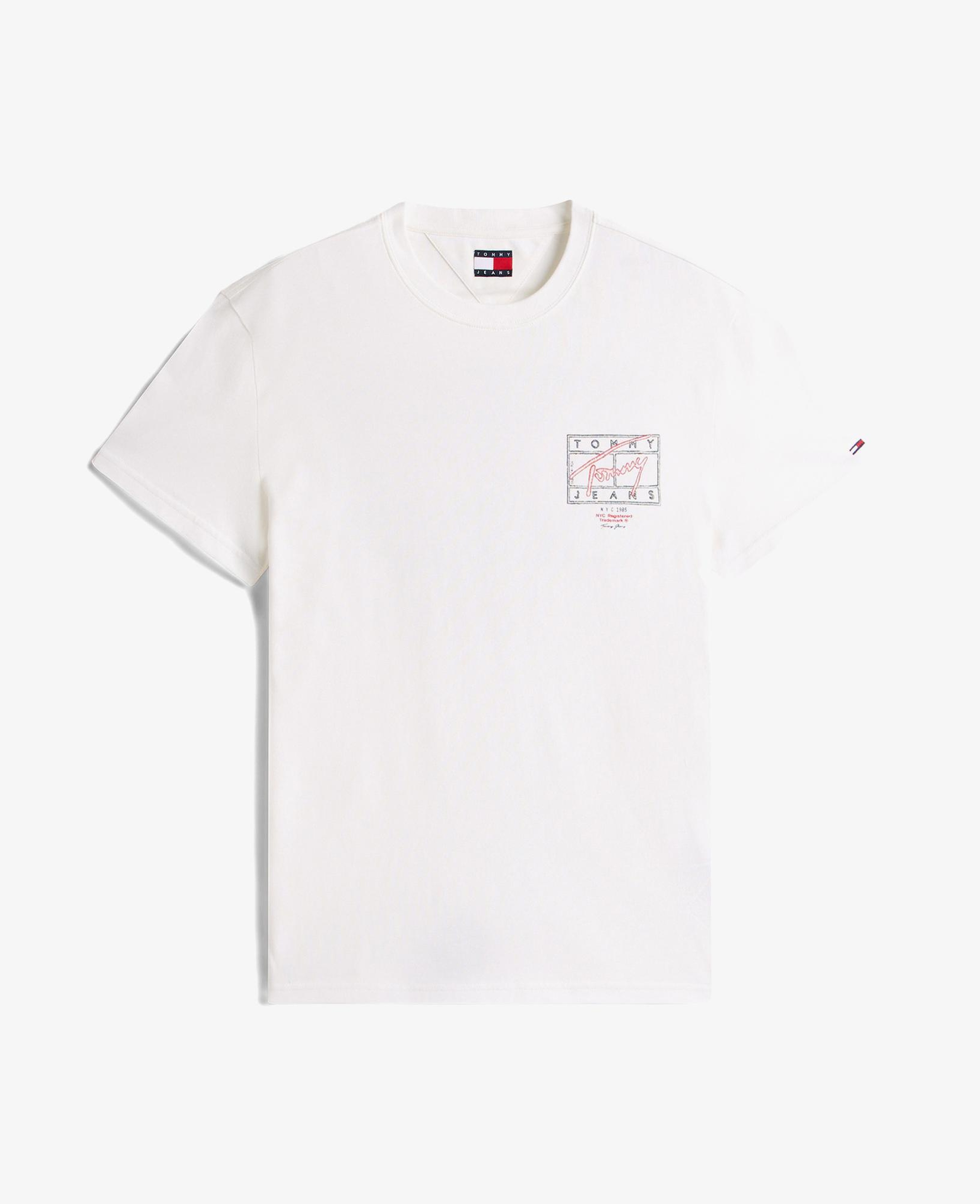Tommy Hilfiger Signature Erkek Beyaz T-Shirt