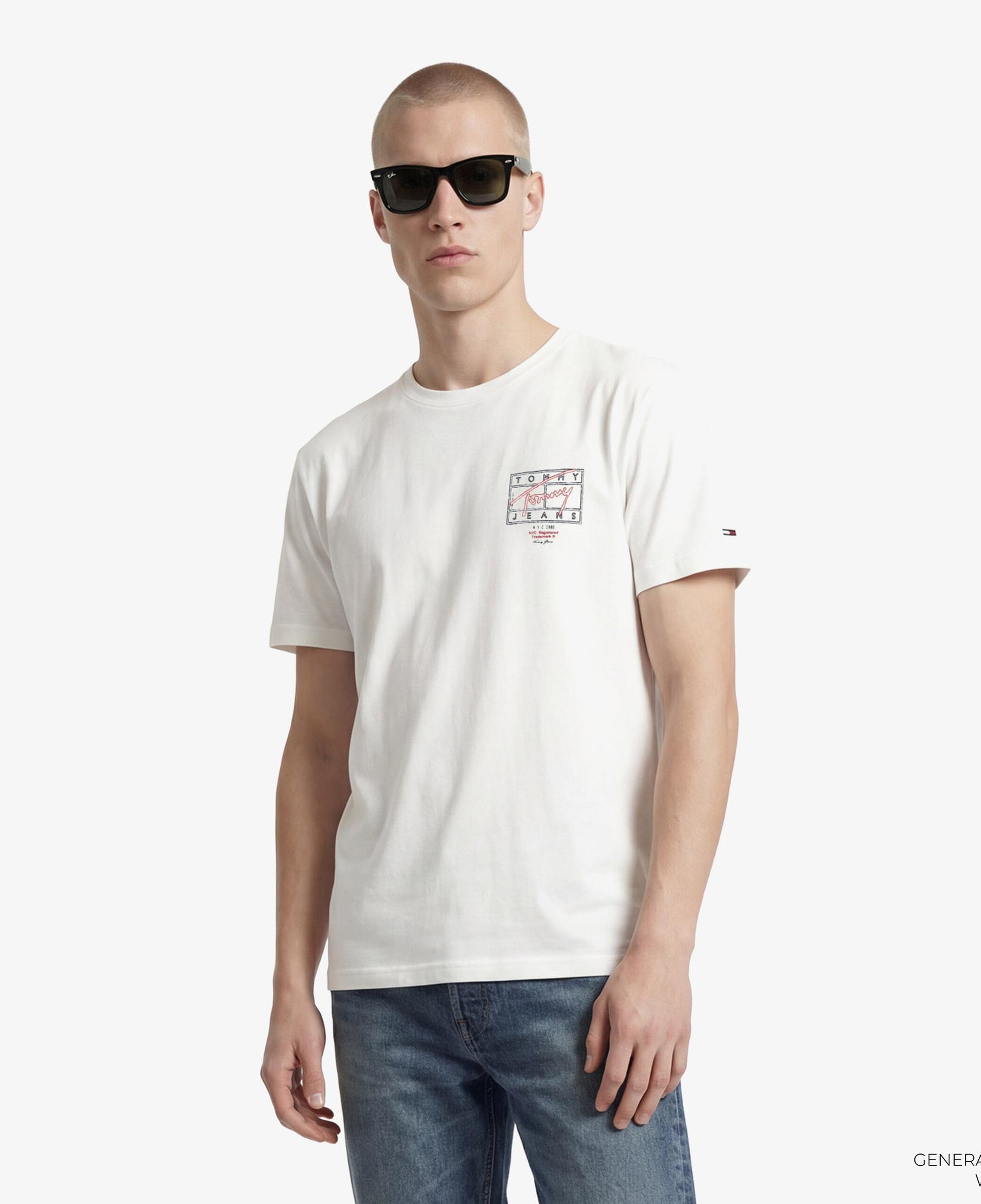 Tommy Hilfiger Signature Erkek Beyaz T-Shirt