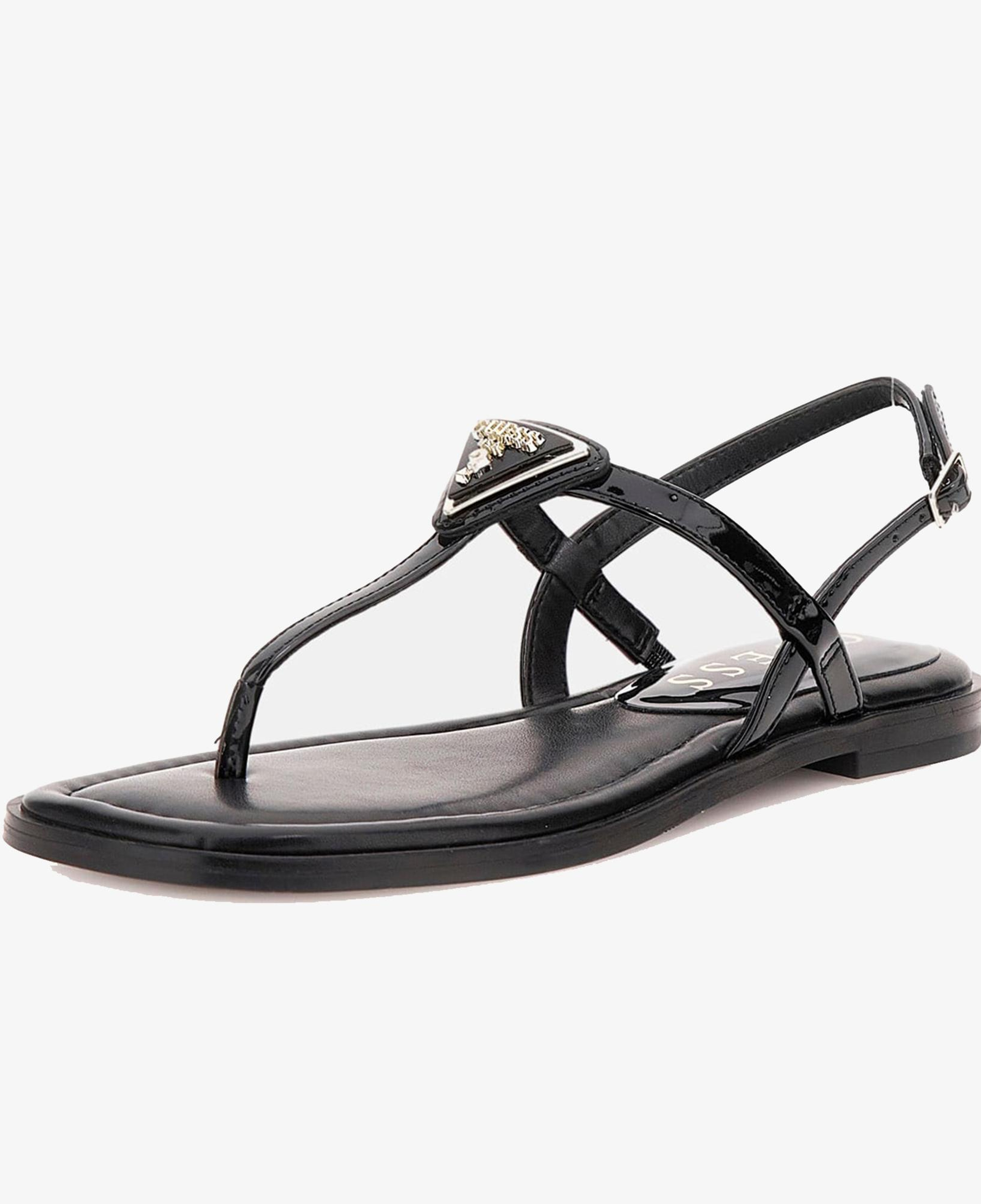 Guess Rainey 4 Patent Kadın Siyah Sandalet